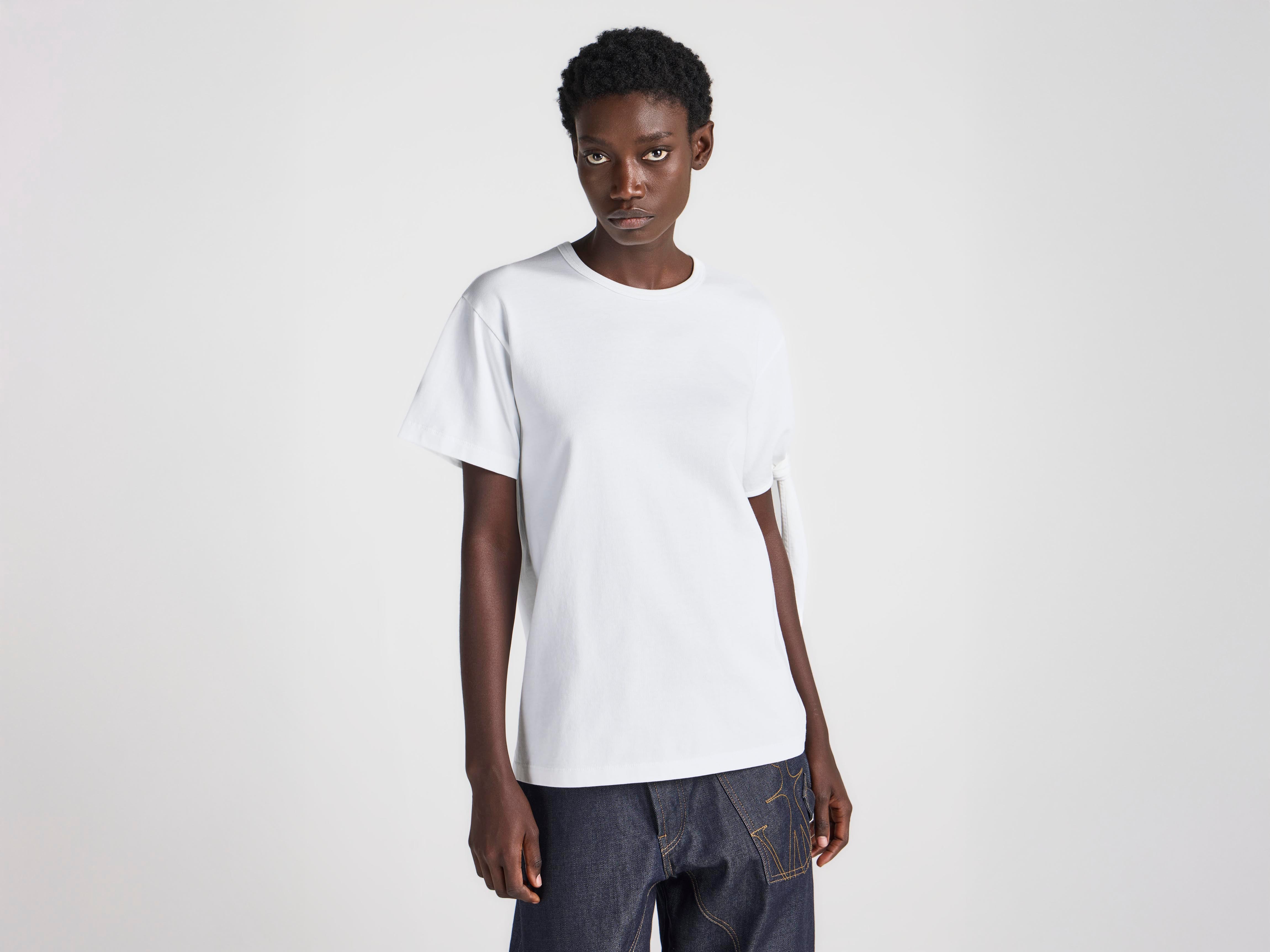 J.W.Anderson Shirts Knotted Sleeve T-Shirt Damen weiß