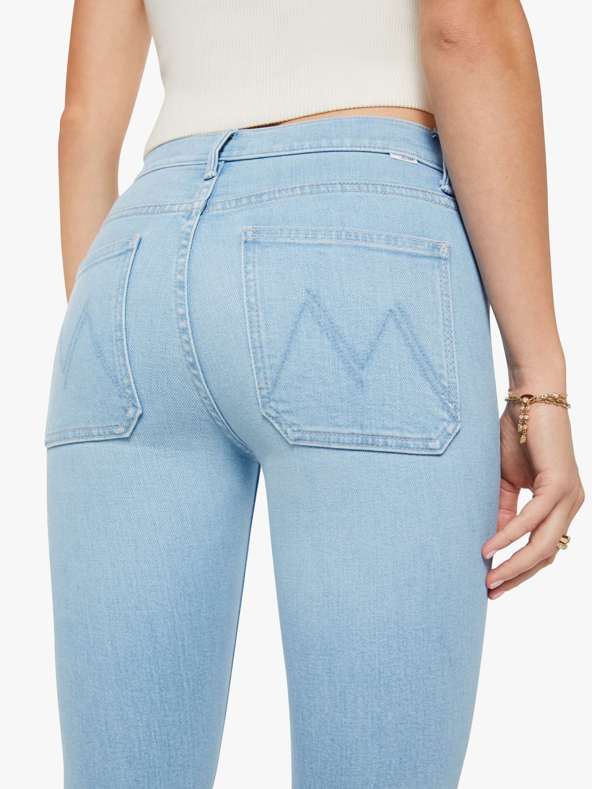 Mother Weekender Patch Pocket Jeans Sauced By Six Flare
