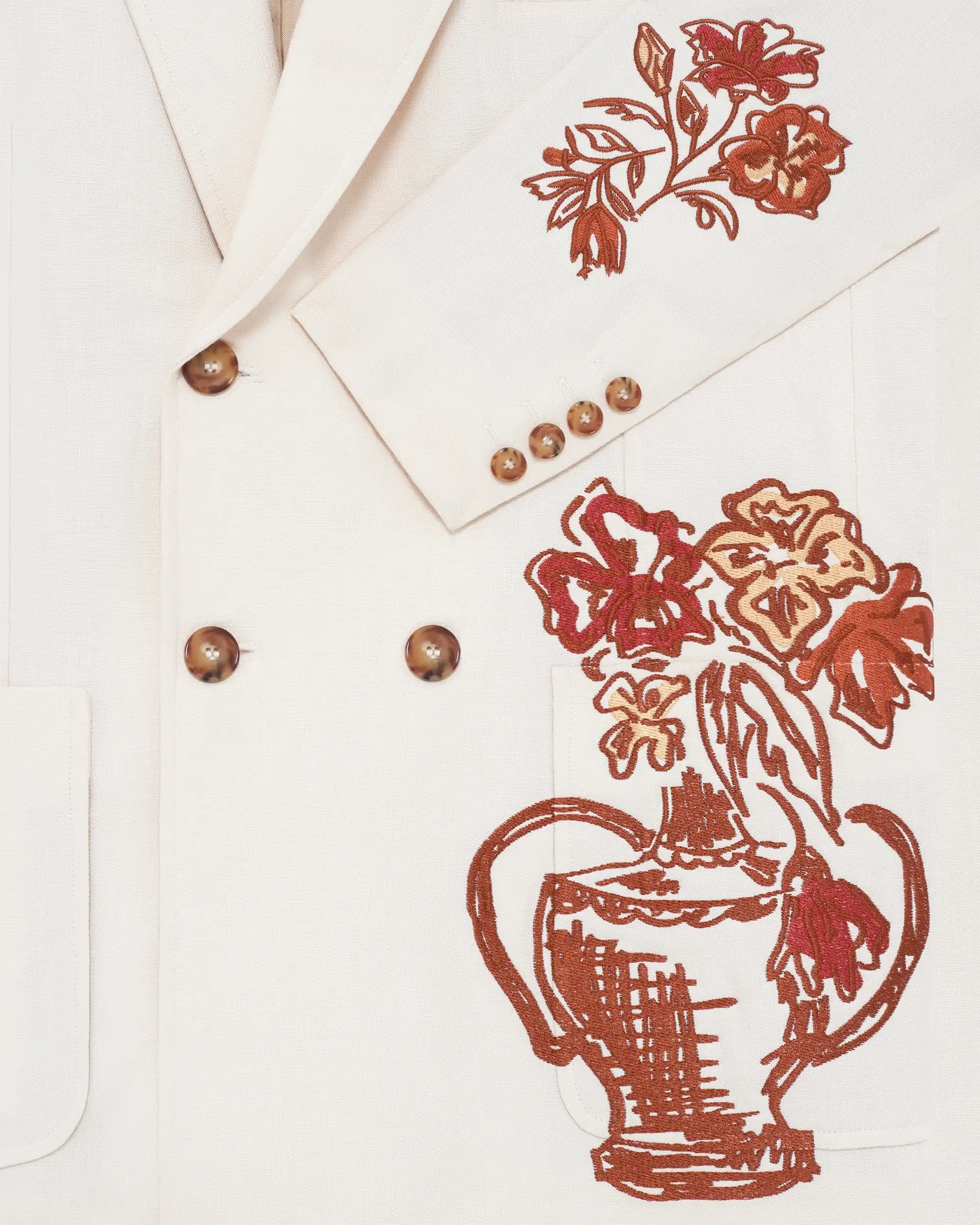 Drôle De Monsieur Vase Havana Sakko creme Doppelreiher 50