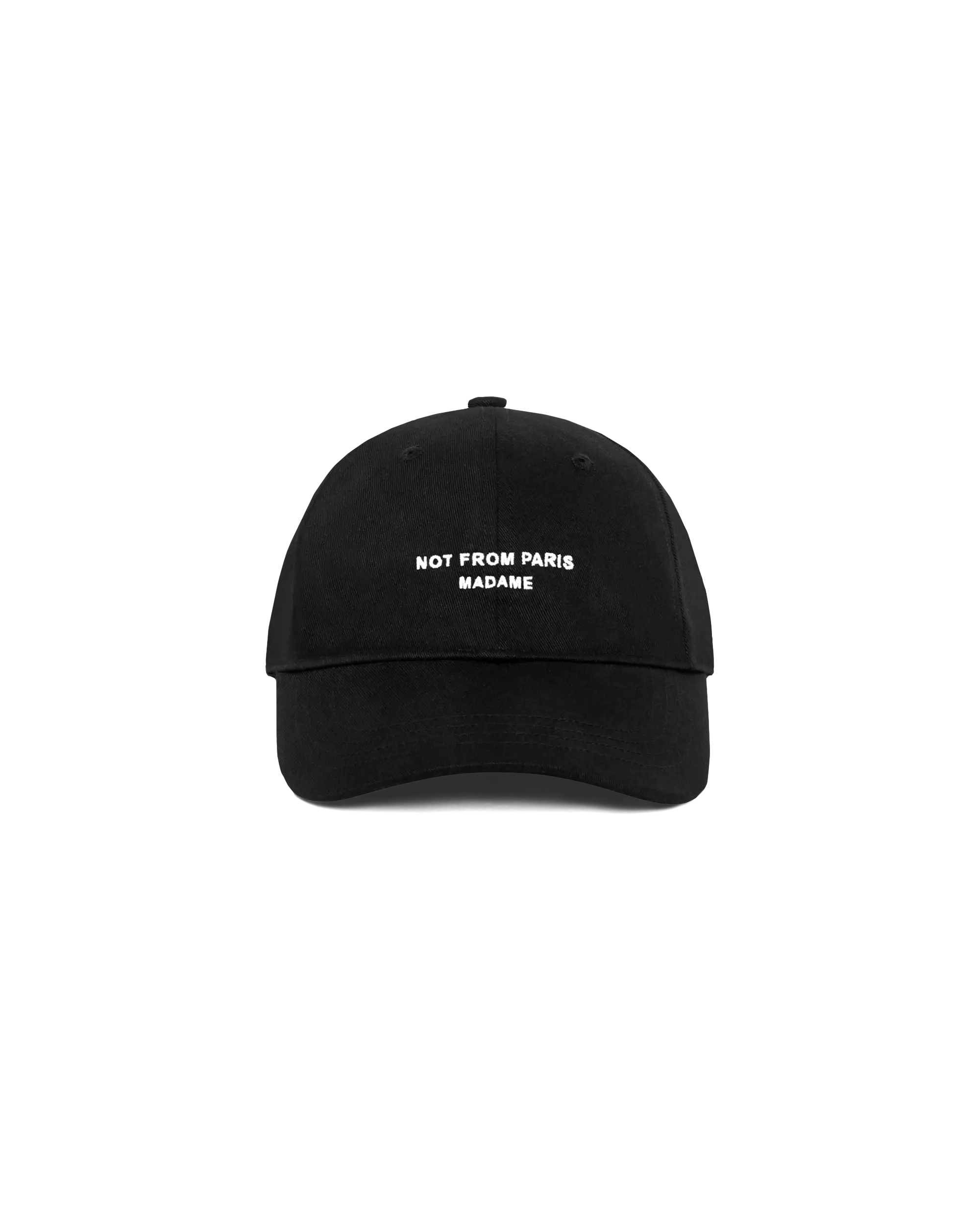 Drôle De Monsieur Slogan Cap Schwarz Baumwolle 6-Panel