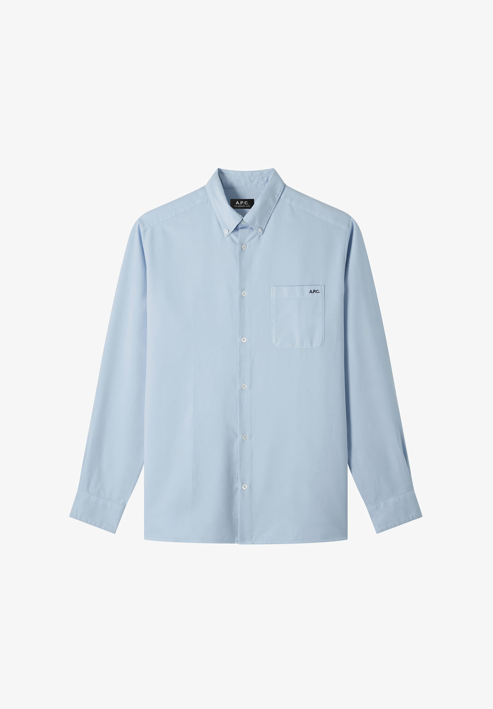 A.P.C. Mateo Logo Hemd Baumwolle Weiß M