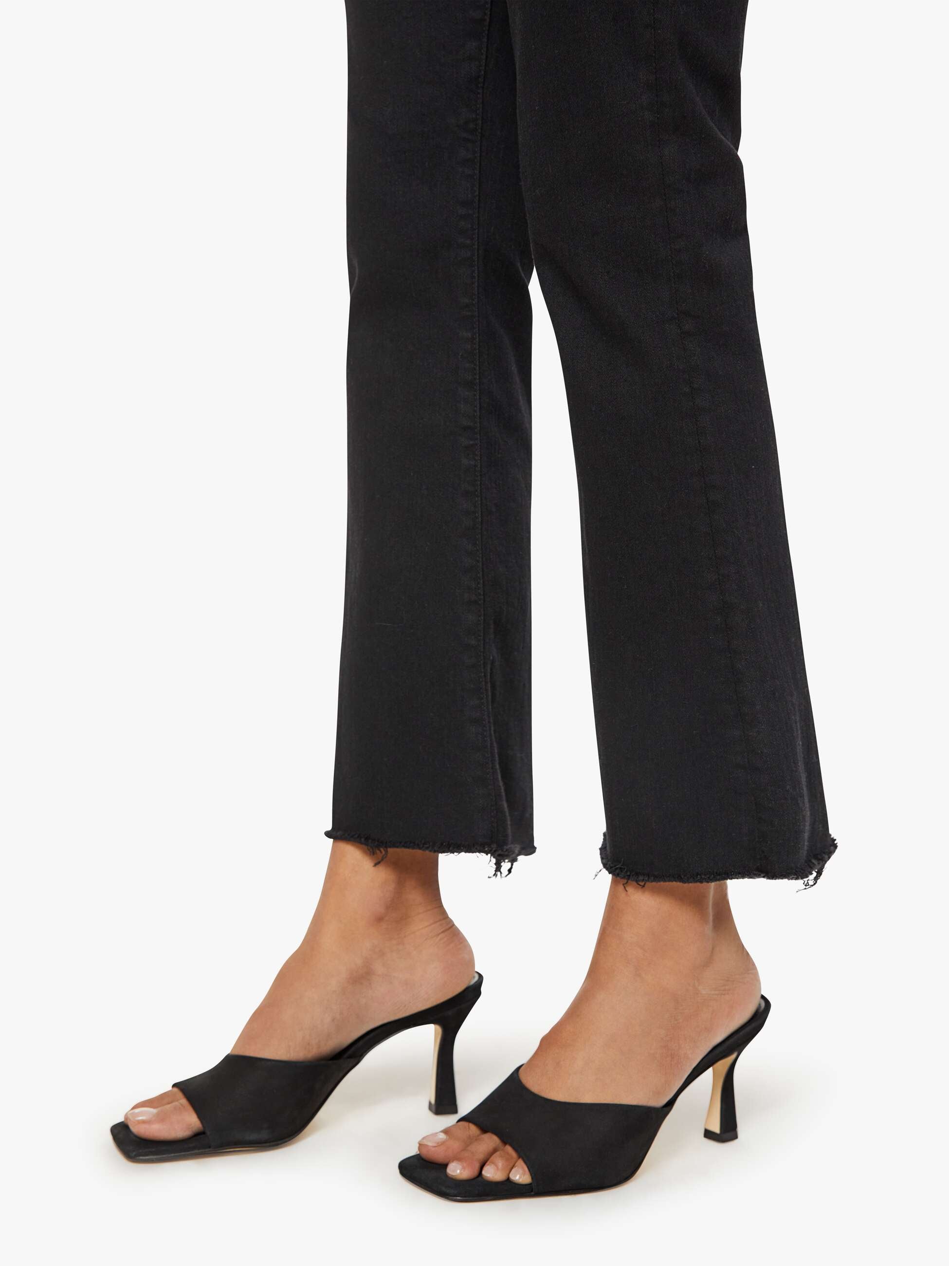 Mother The Lil Hustler Ankle Fray Jeans Schwarz
