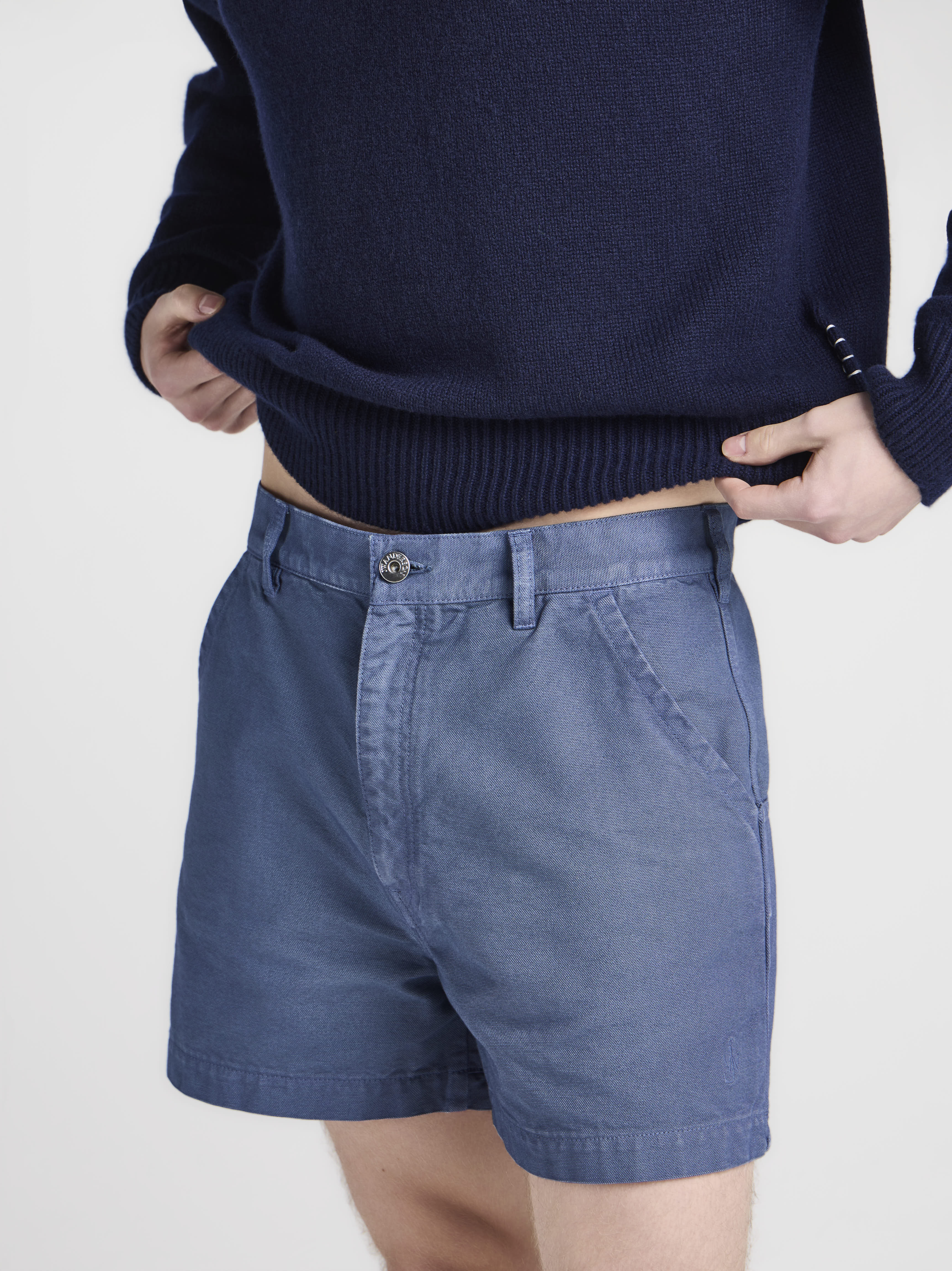 J.W.Anderson Hiking Shorts Herren Steel Blue Canvas