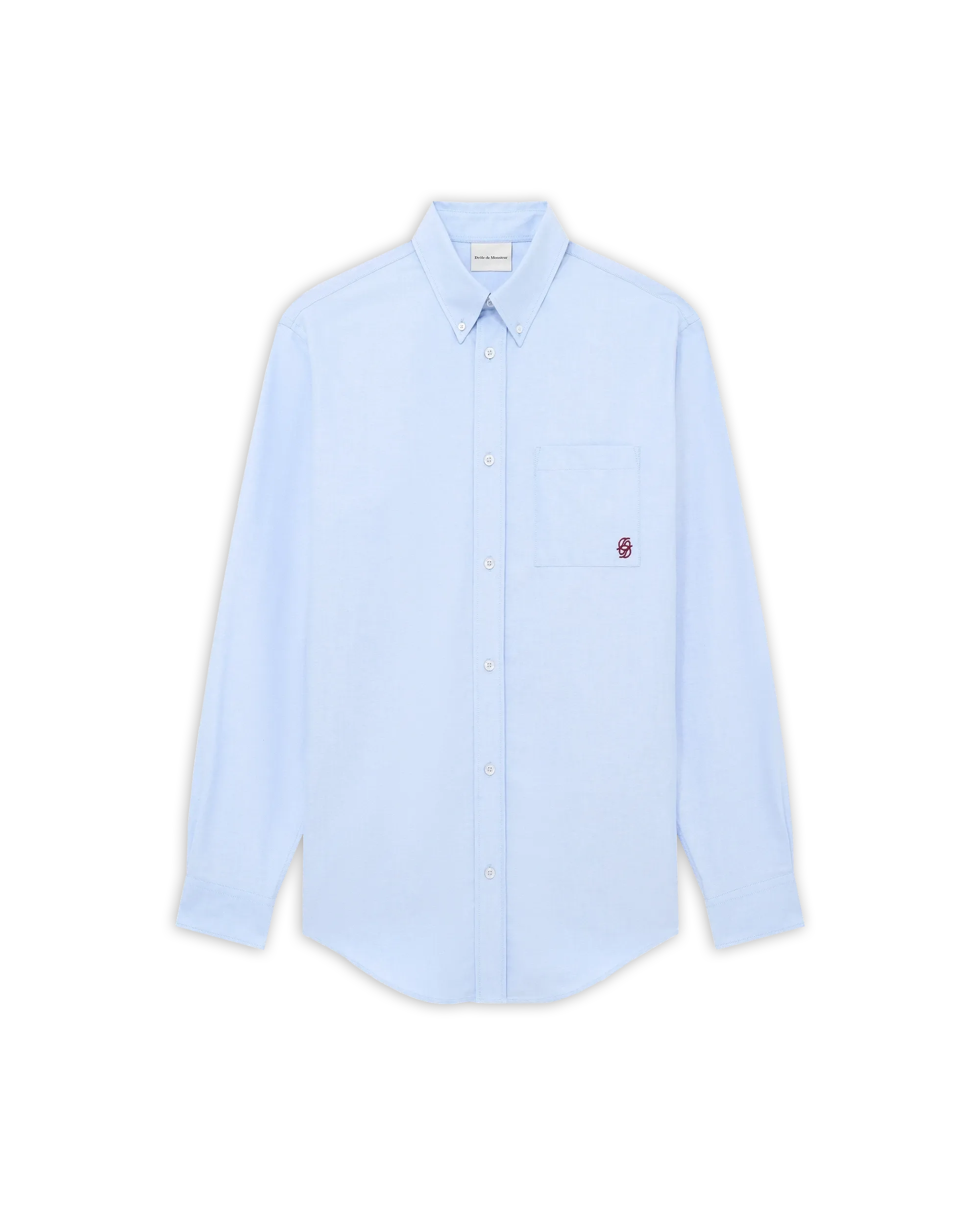 Drôle De Monsieur La Chemise Oxford Hemd Hellblau Baumwolle