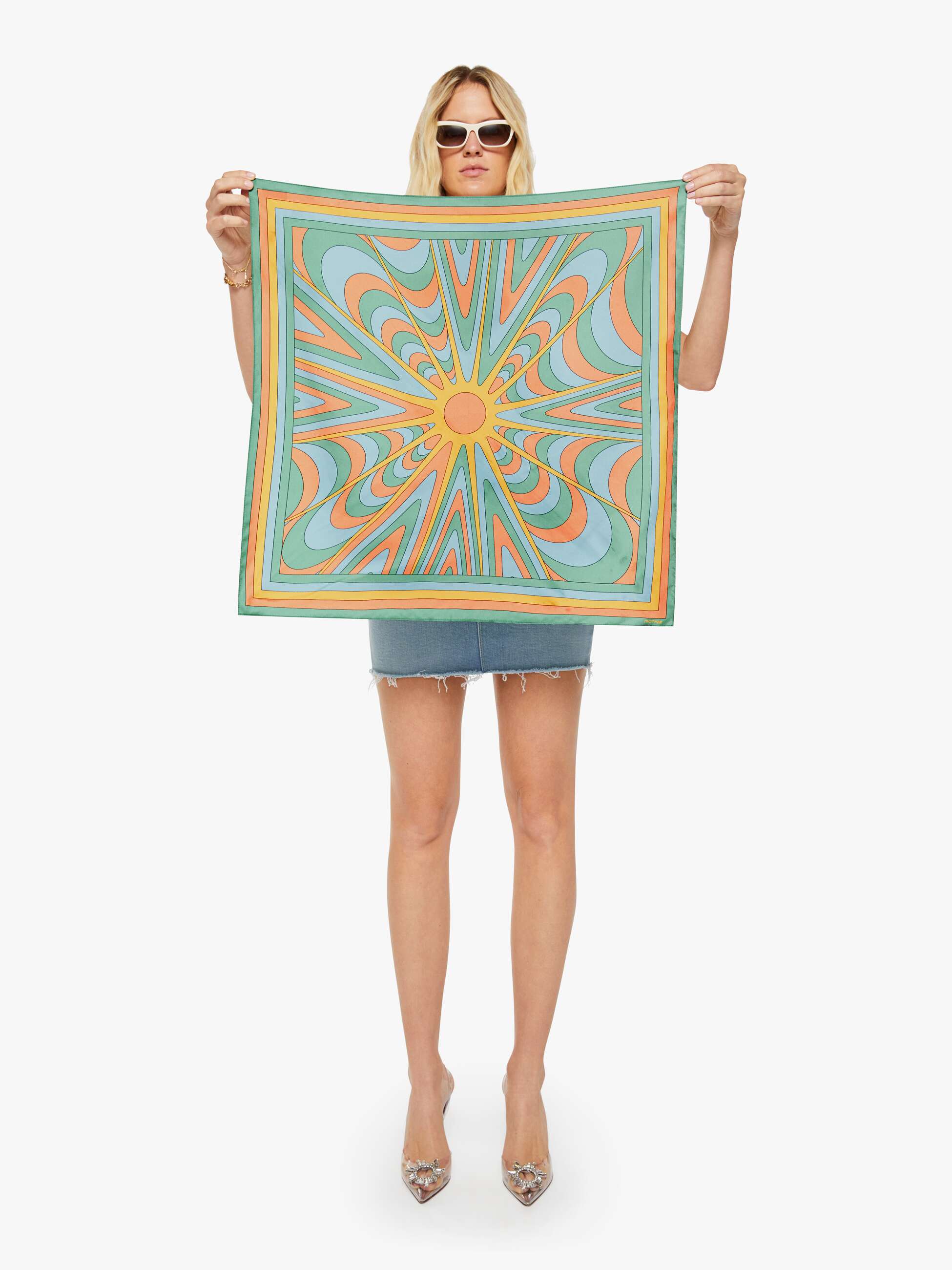 Mother The Scarf It Down Seidentuch Sun Baked Pastell