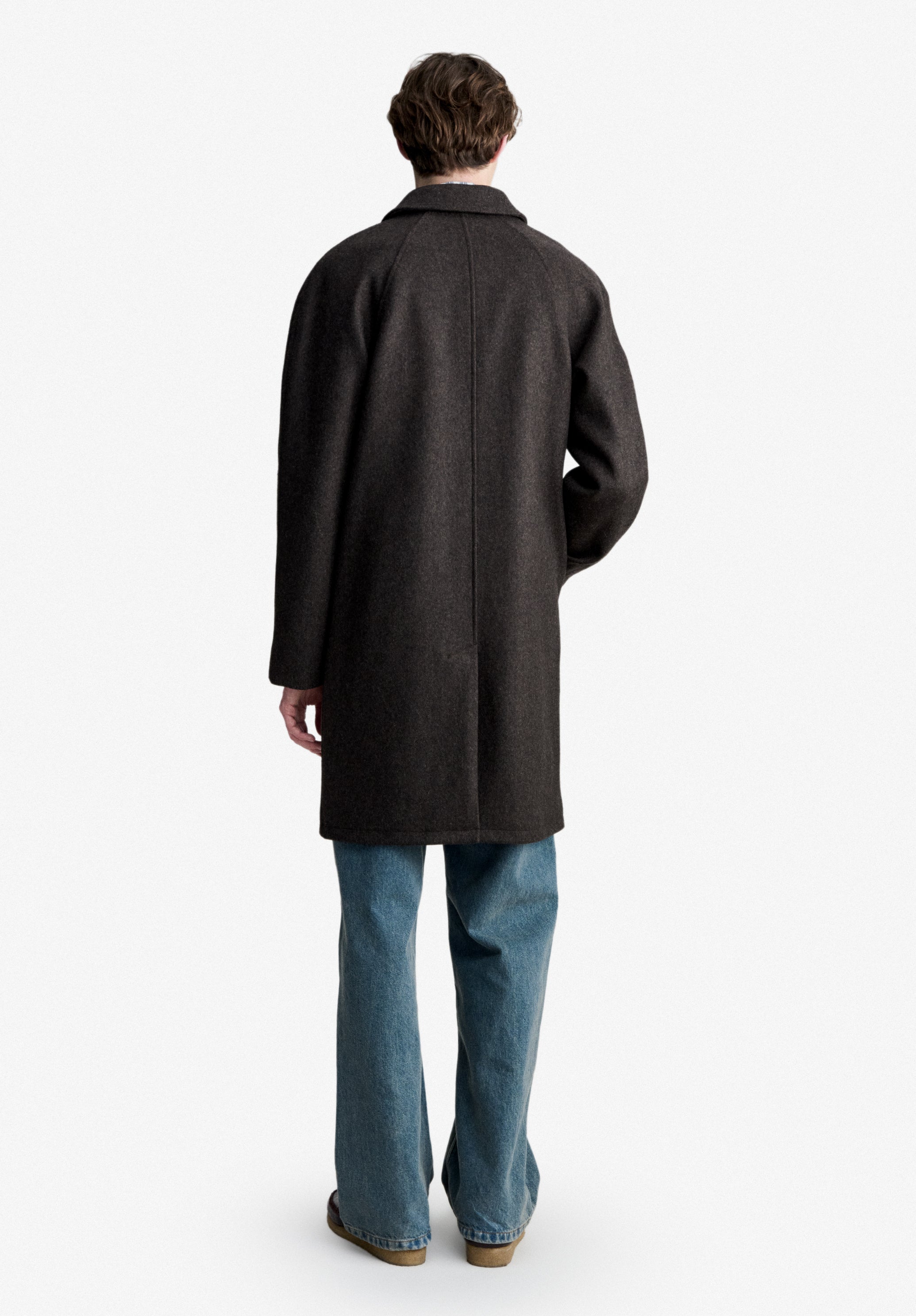 A.P.C. Mac Wollmantel braun meliert L
