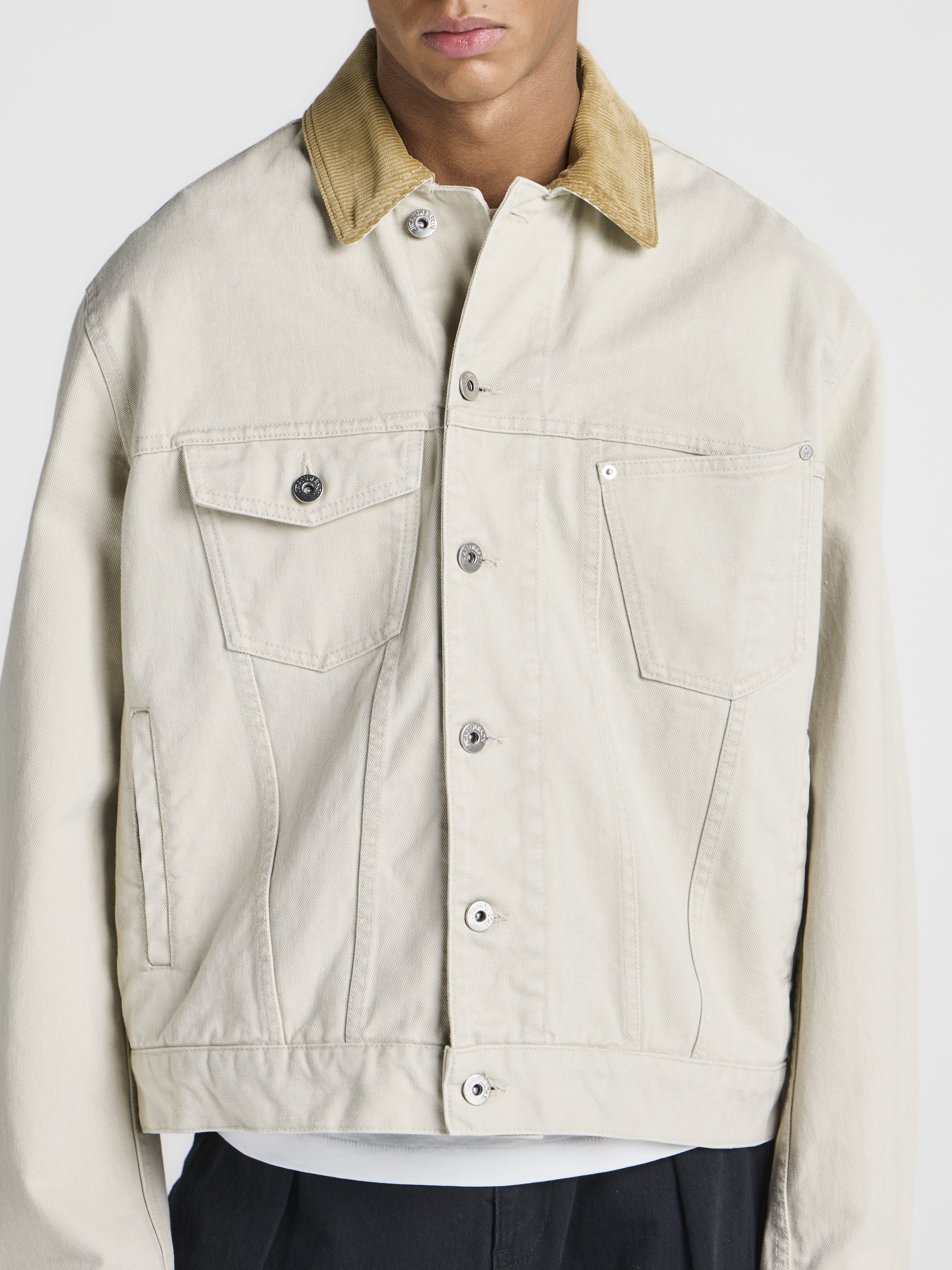 J.W.Anderson Corduroy Collar Jeansjacke Ecru