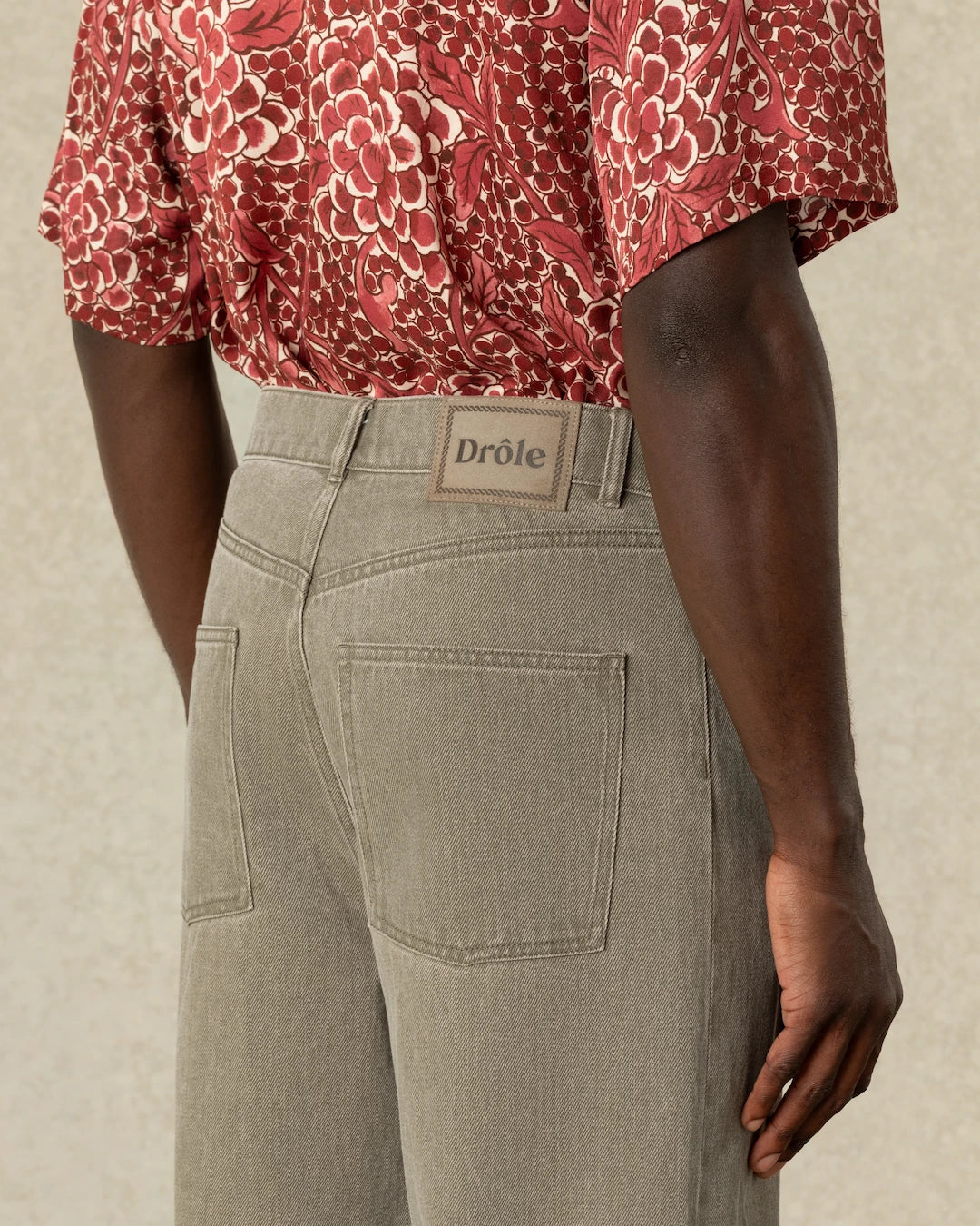 Drôle De Monsieur Straight Jeans Khaki Bio-Baumwolle