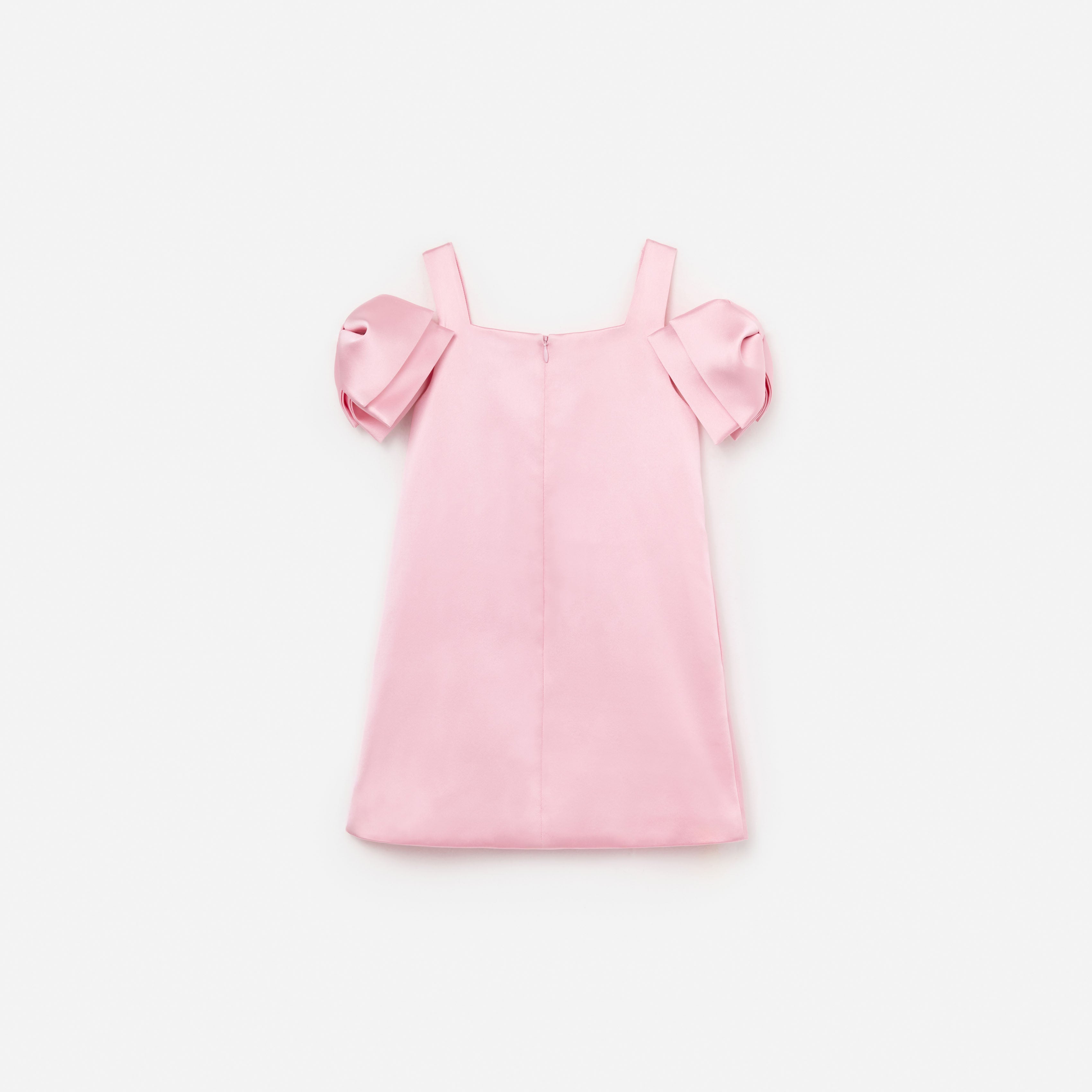 Self Portrait Pink Satin Bow Kinderkleid Rosa Satin