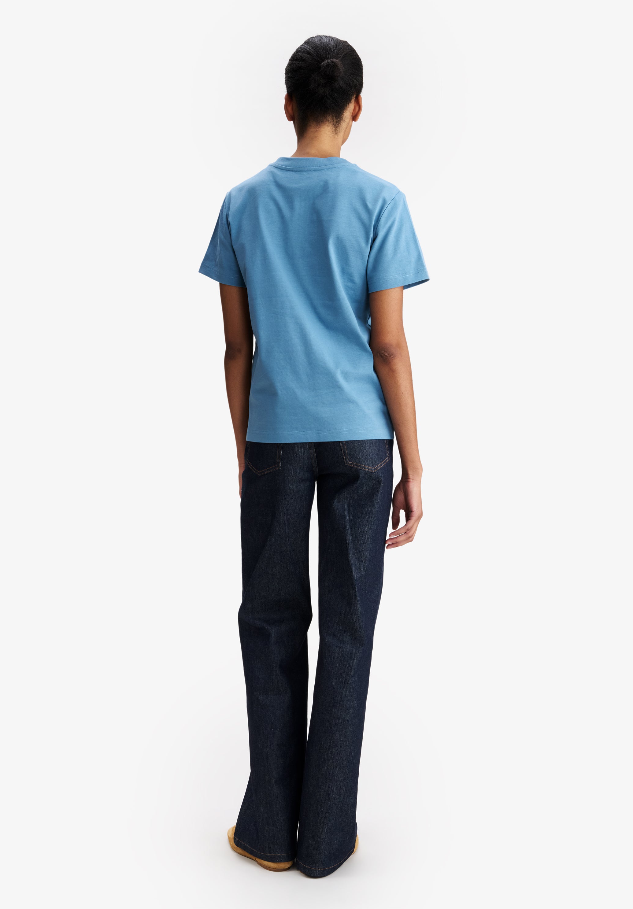 A.P.C. V.P.C.-Logo T-Shirt blau Bio-Baumwolle