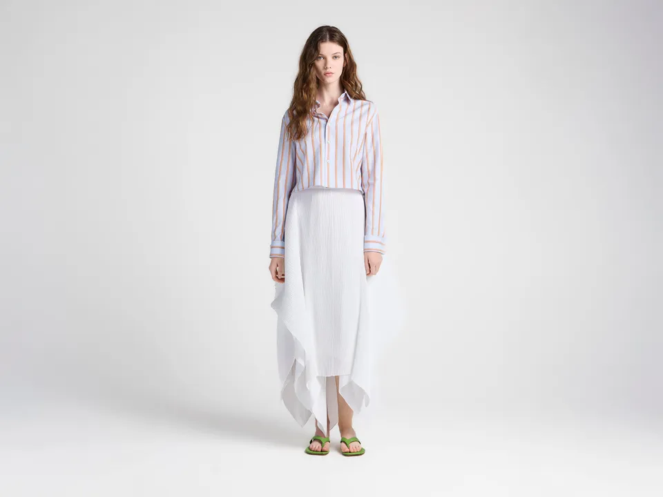 J.W. Anderson Pleated Skirt Rock Weiß Plissee Asymmetrisch