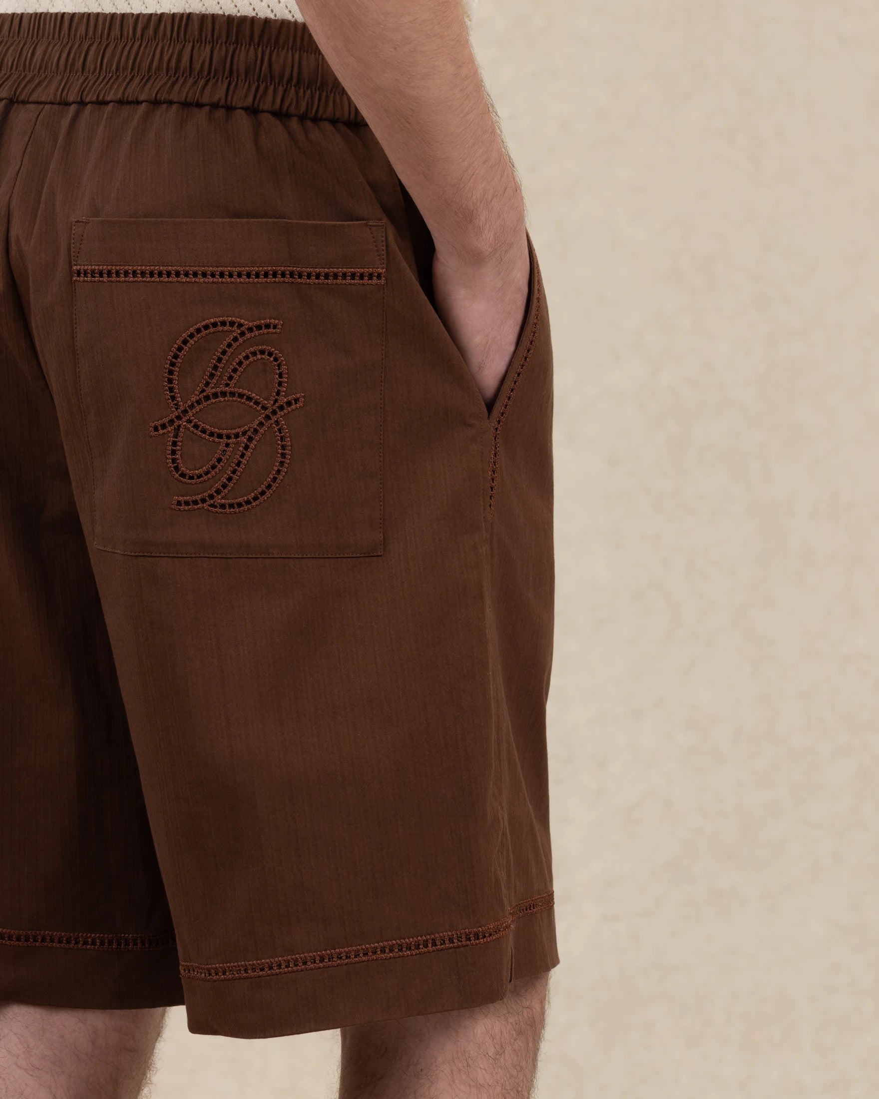 Drôle De Monsieur Short Elastiqué Jour Echelle Shorts braun Baumwolle