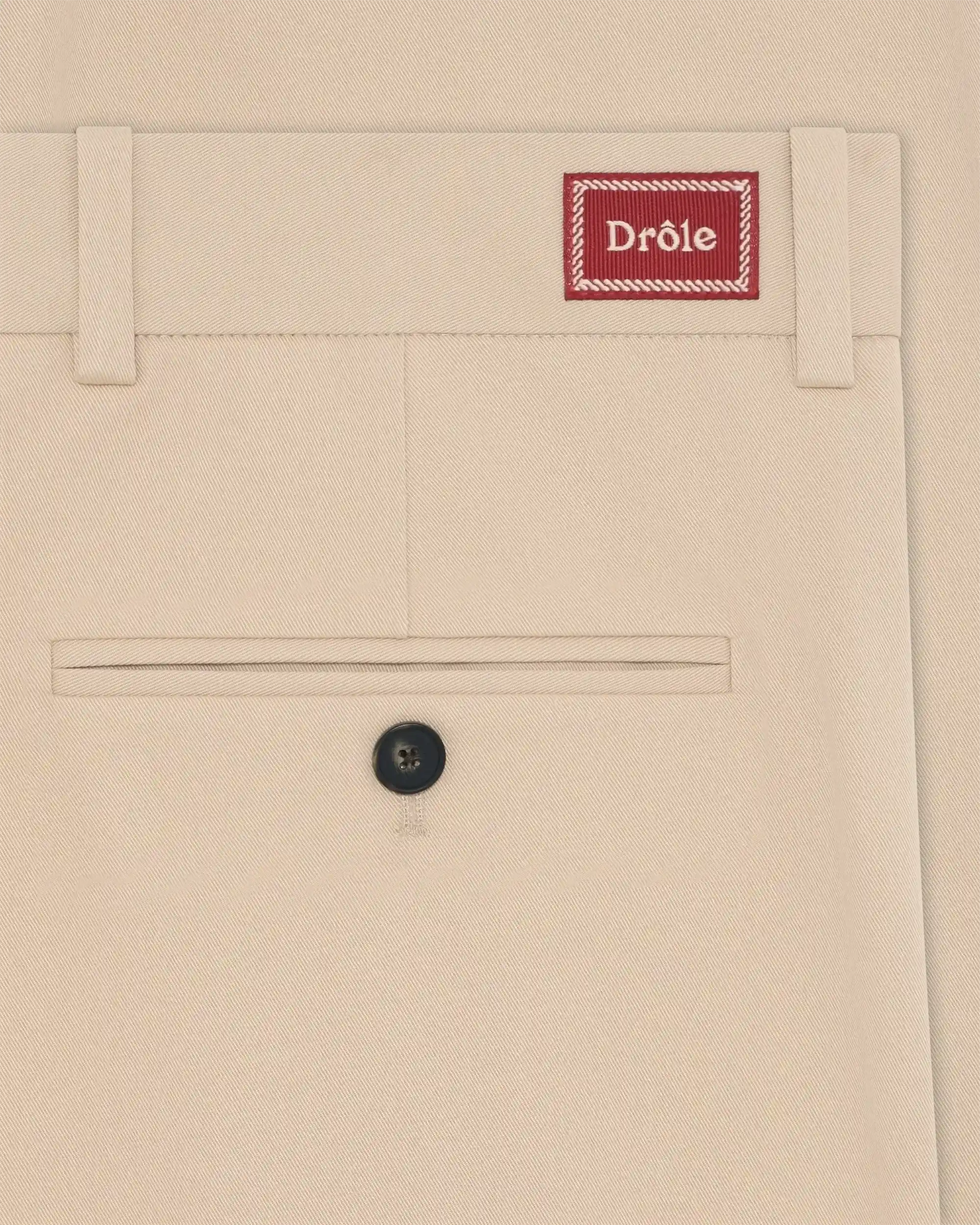 Drôle De Monsieur Pantalon Cropped à Plis Hose Beige