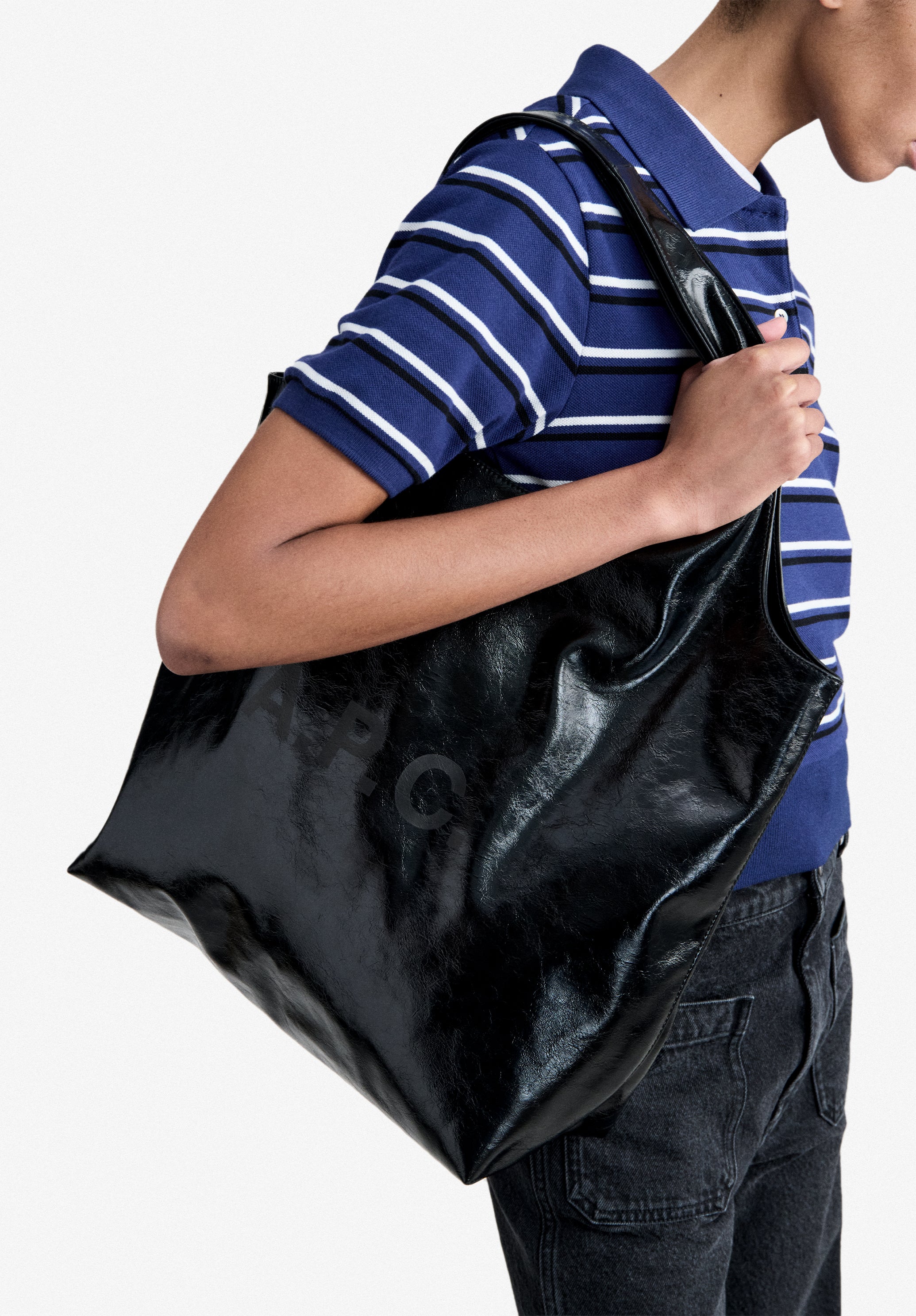 A.P.C. Ninon Stoffbeutel Tote Bag Recycling mit Reissverschluss