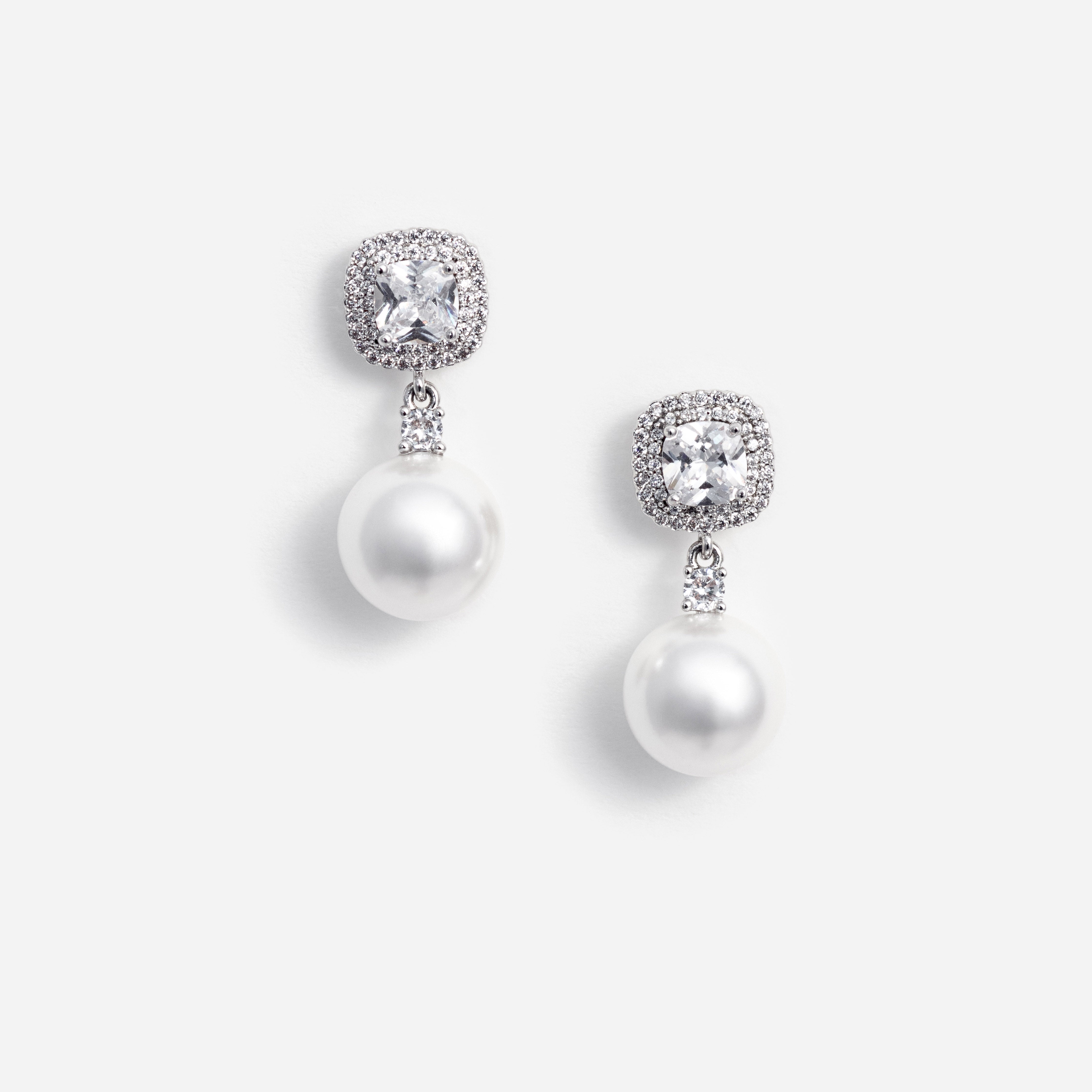 Self Portrait Crystal Pearl Ohrringe Silber Perle 2,8 cm