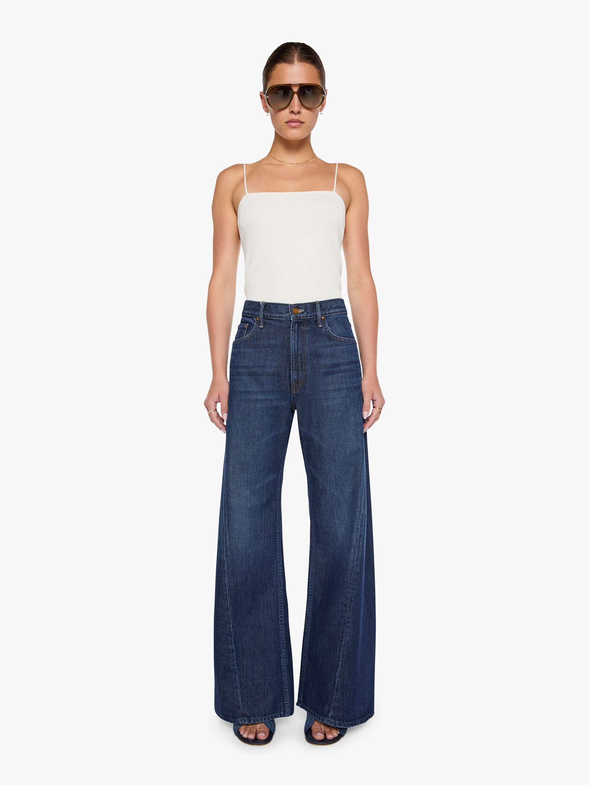 Mother SNACKS Lemon Twist Jeans Fresh Squeezed Dunkelblau