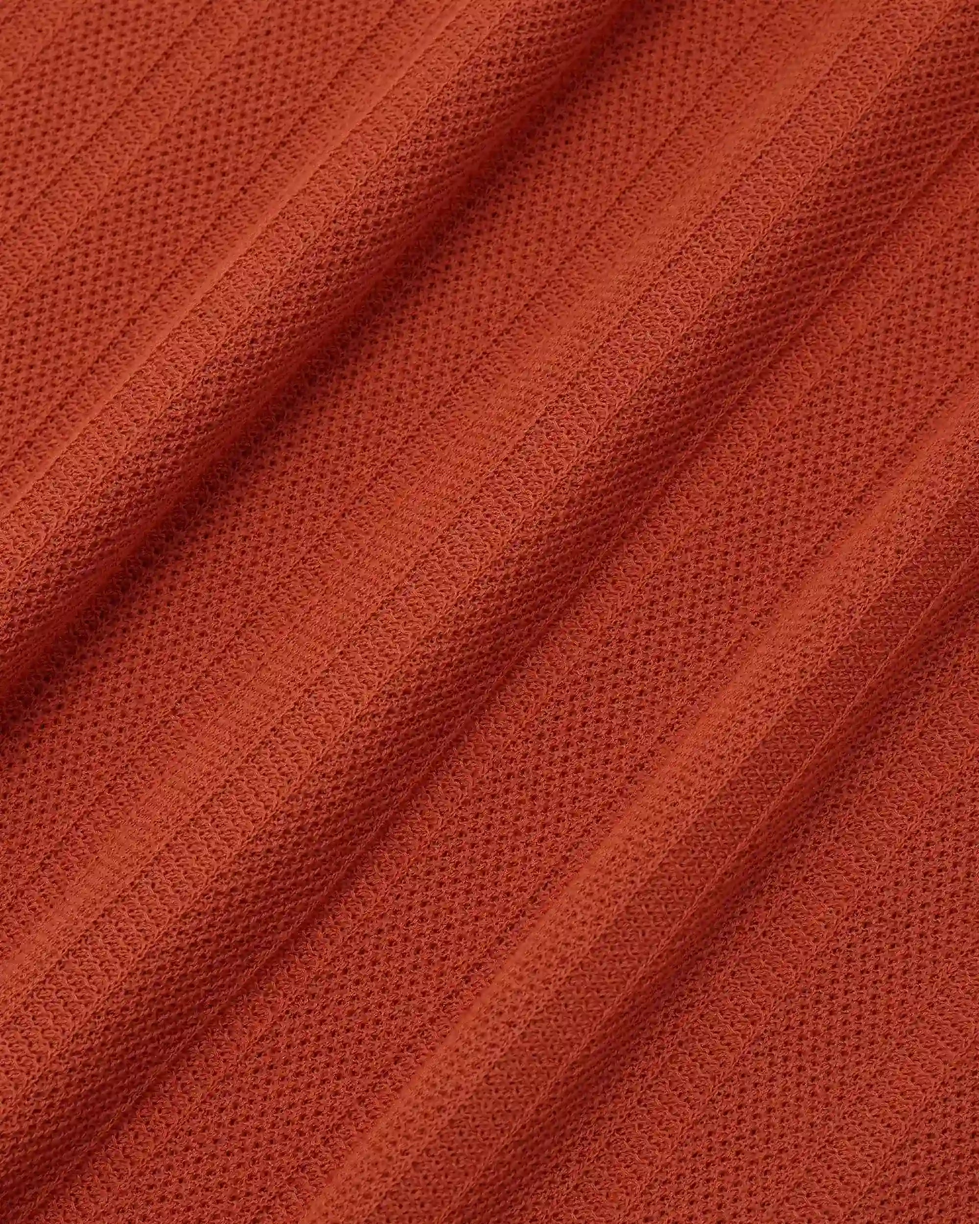 Drôle De Monsieur Polo Maille Drôle Patch Strickpolo Brick Baumwolle