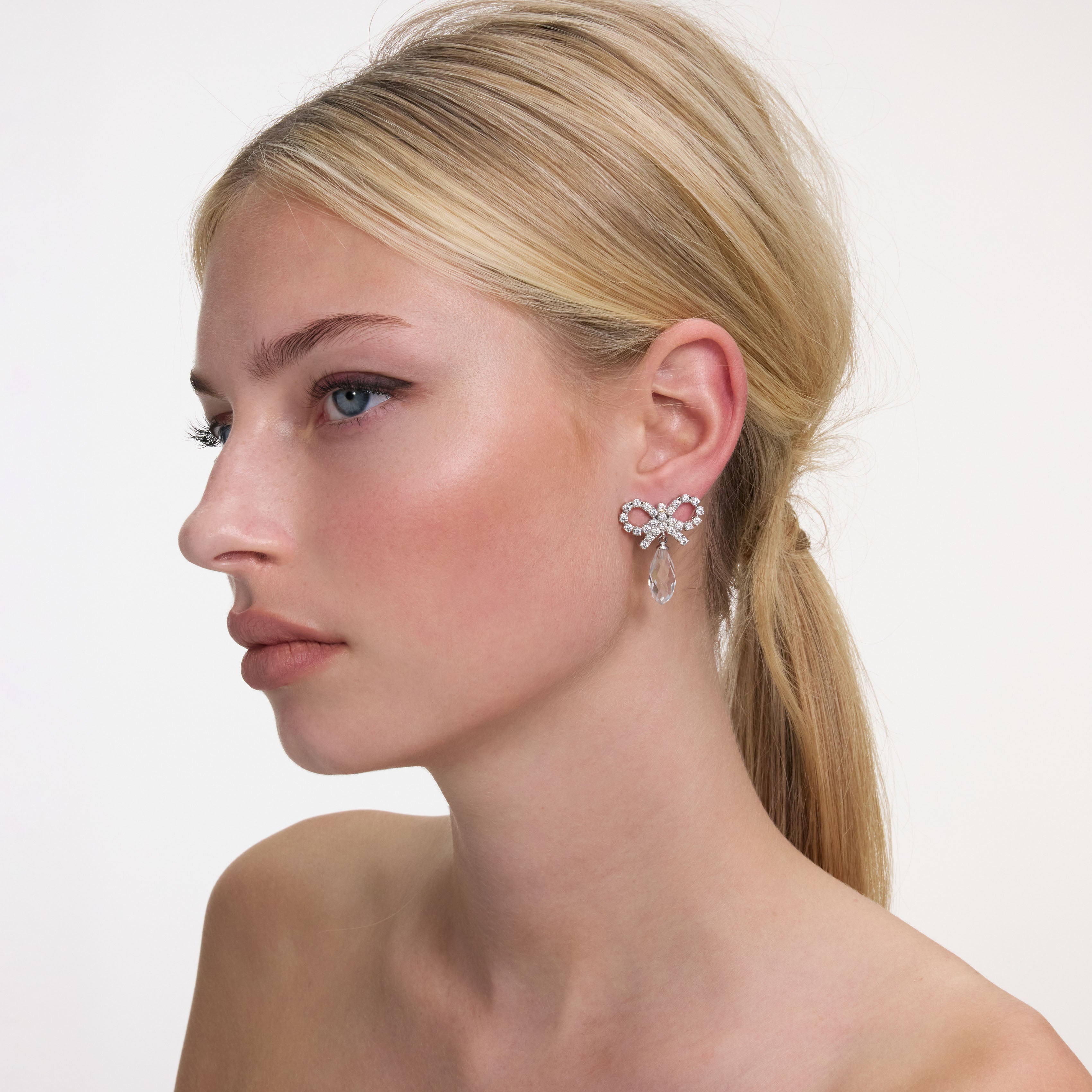 Self Portrait Bow Crystal Droplet Ohrringe One Size Silber