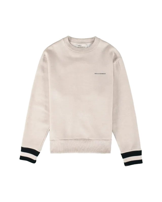 Drôle De Monsieur Le Sweatshirt Logo Striped Pullover Gestreift