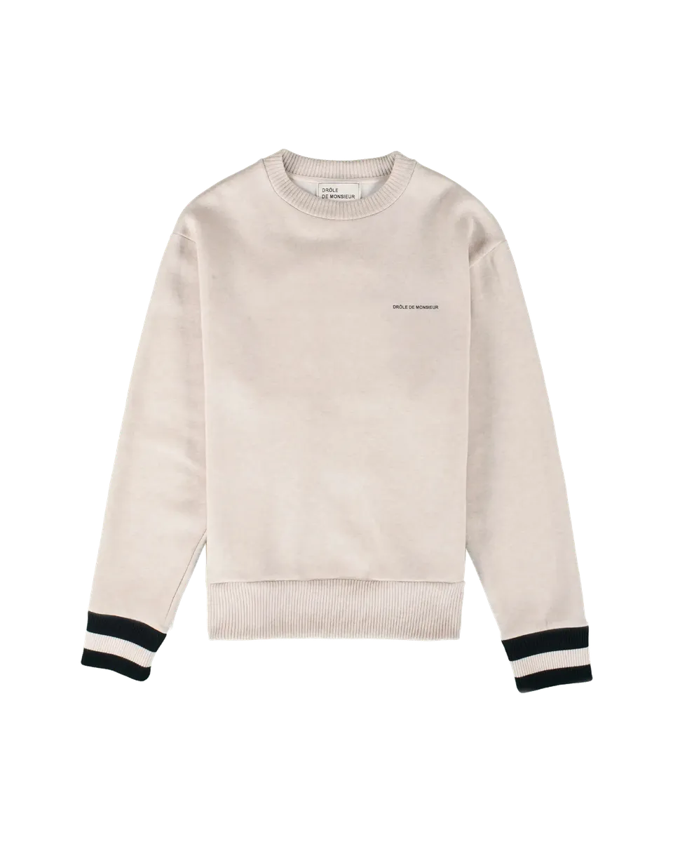 Drôle De Monsieur Le Sweatshirt Logo Striped Pullover Gestreift
