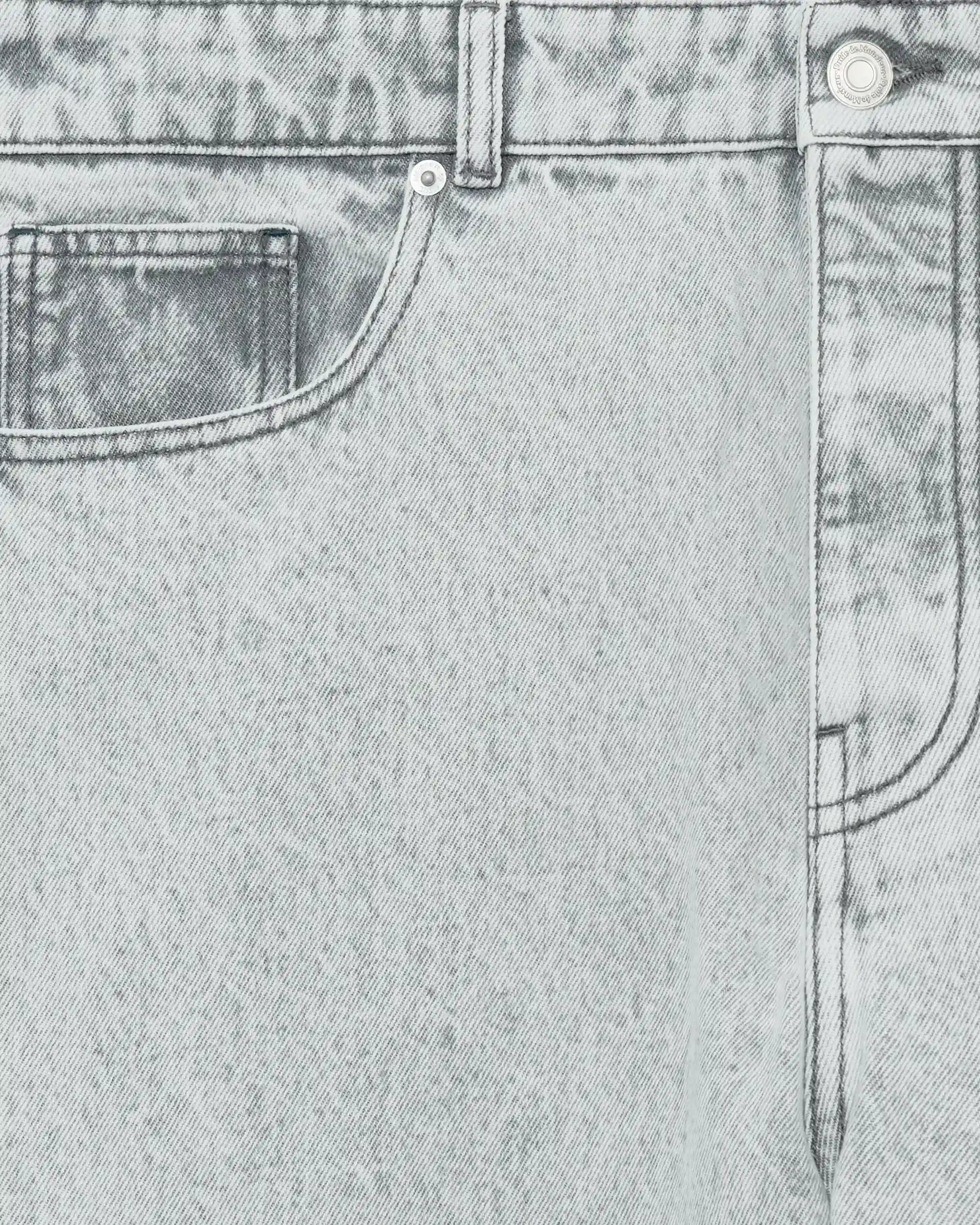 Drôle De Monsieur Le Jean Droit Gris Jeans Grau Straight