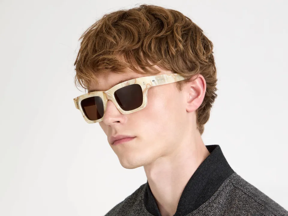 J.W.Anderson JWA02 Rectangular Sonnenbrille marble eckig