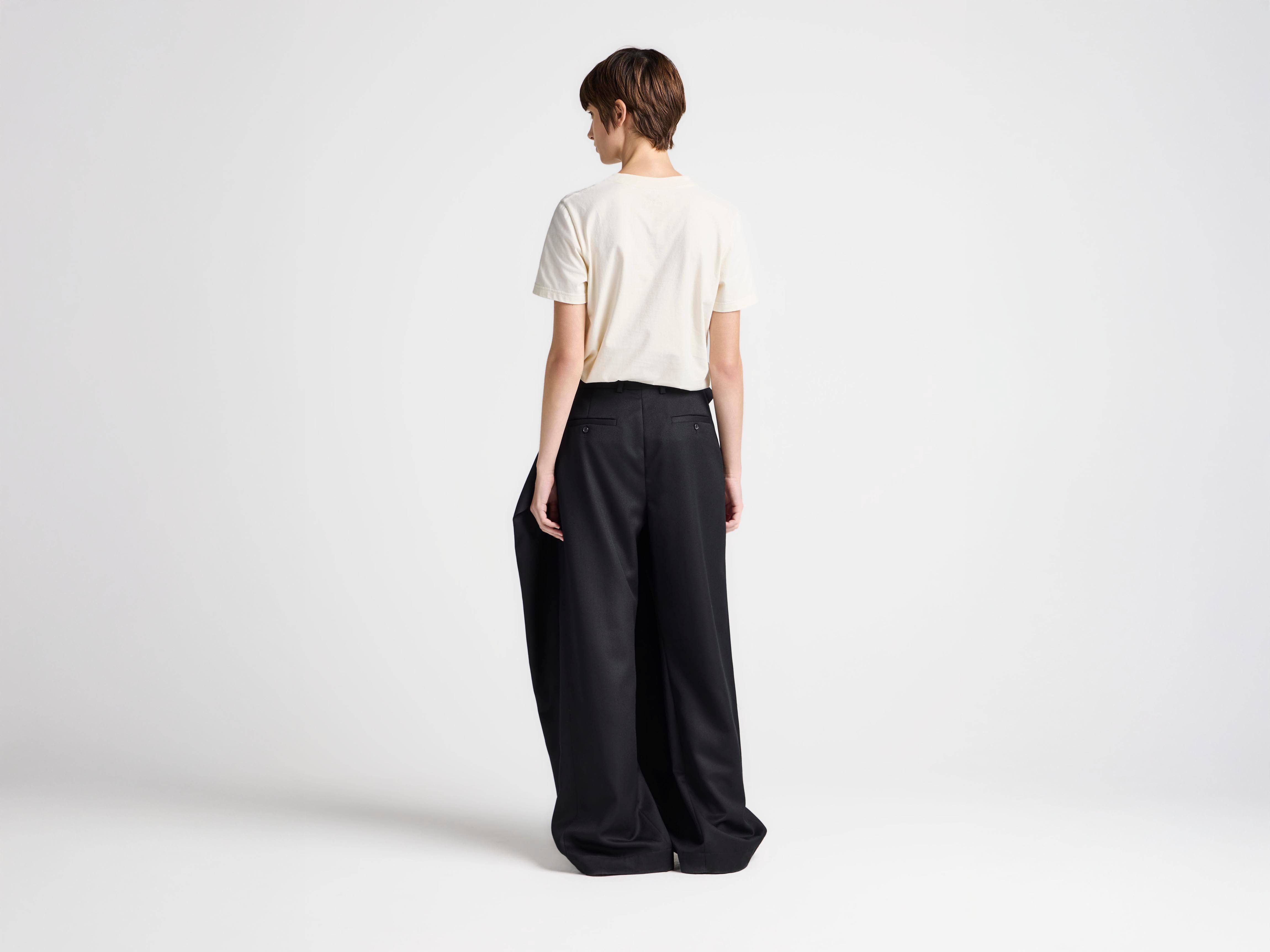 J.W.Anderson Fold Over Trousers Hose Schwarz Damen