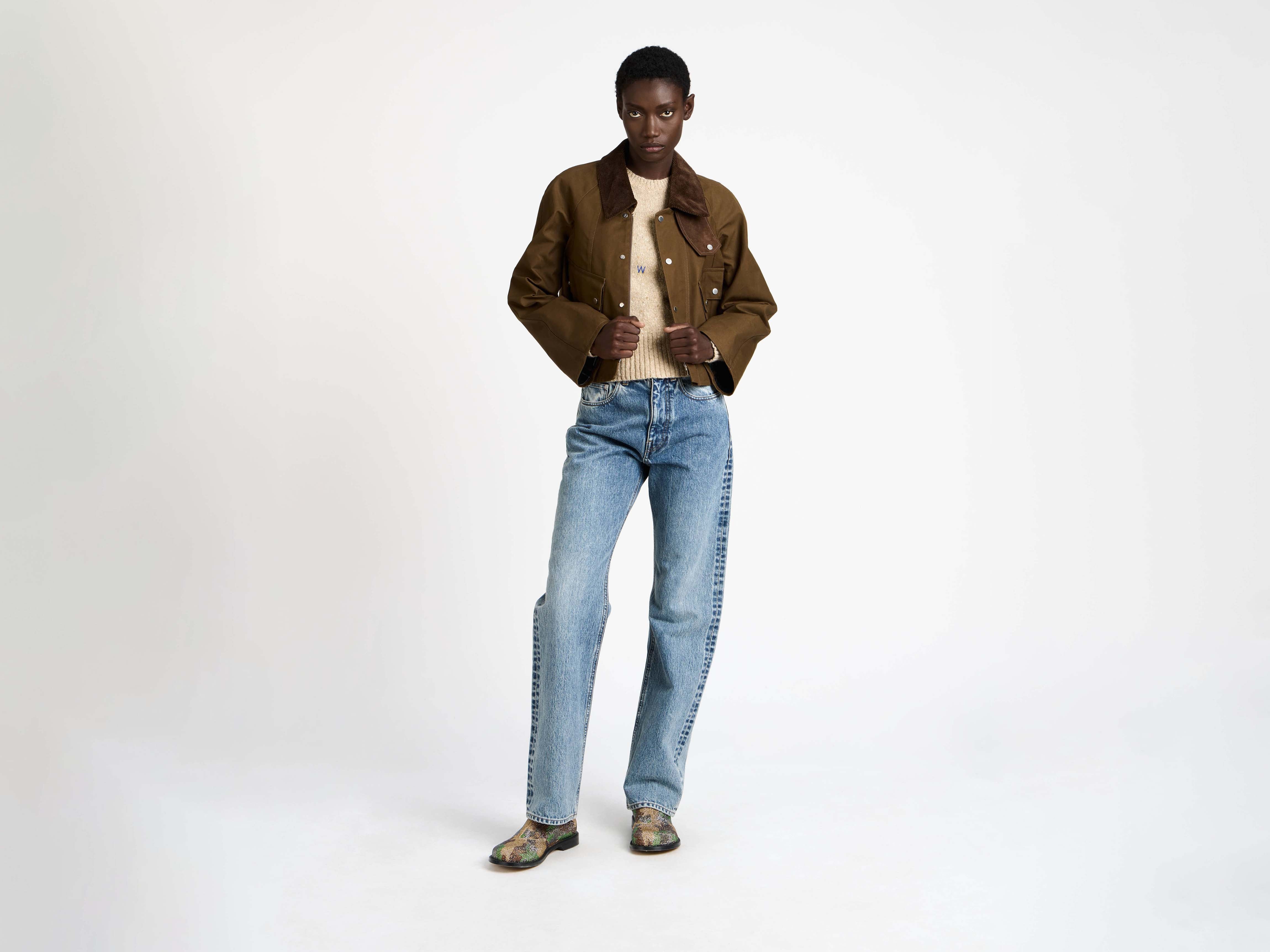 J.W.Anderson Coats Barn Jacket Damen Dunkeloliv Waxed