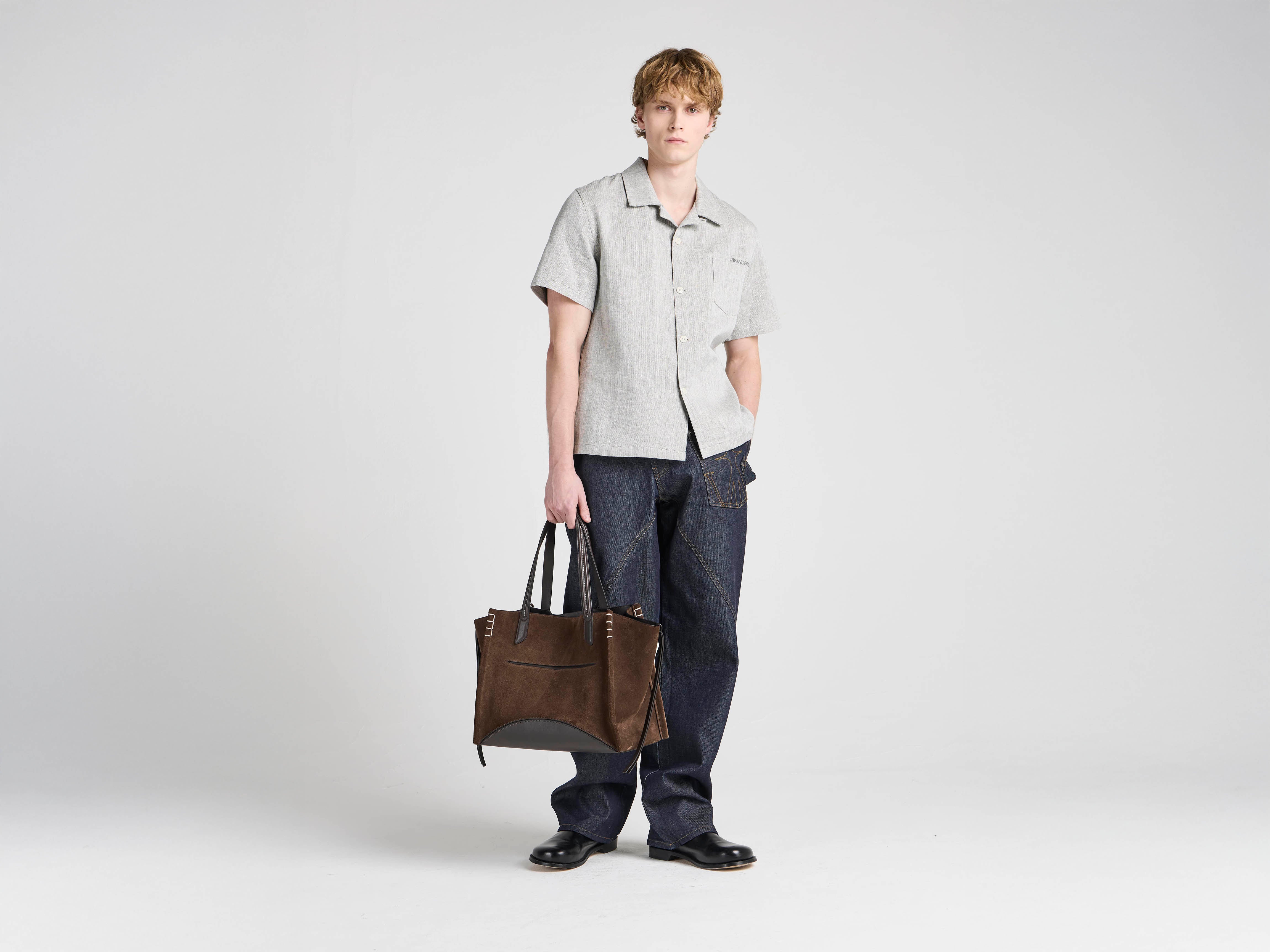 J.W.Anderson x Guinness Linen Hemd clay Camp-Kragen