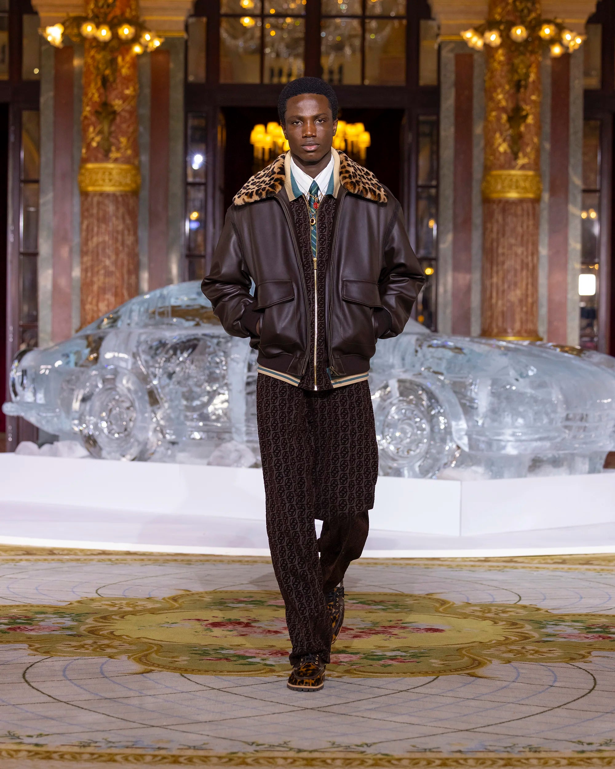 Drôle De Monsieur Le Blouson Aviateur Lederjacke Dunkelbraun