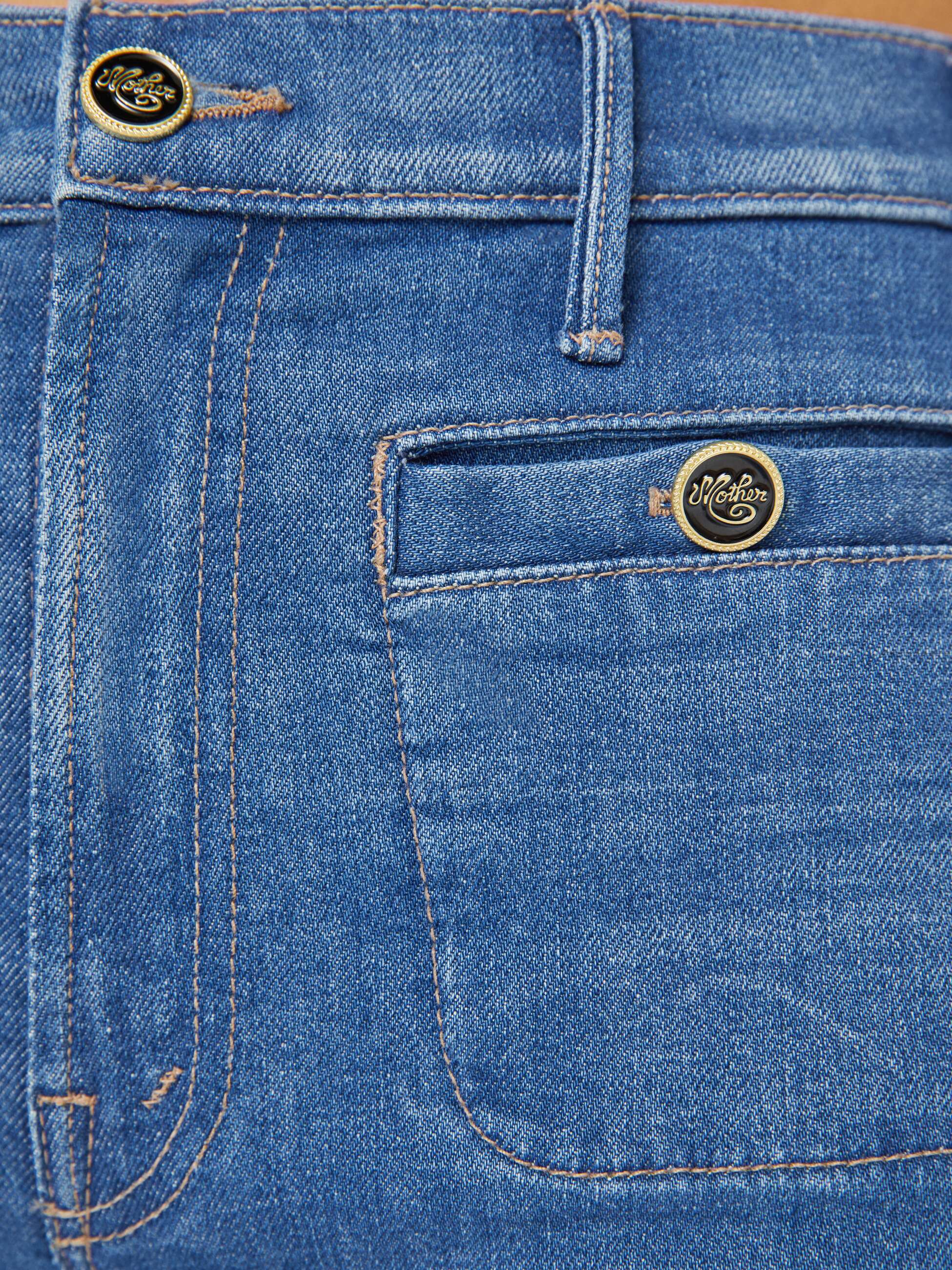 Mother Hustler Roller Sneak Whisk Me Away Wide Leg Jeans
