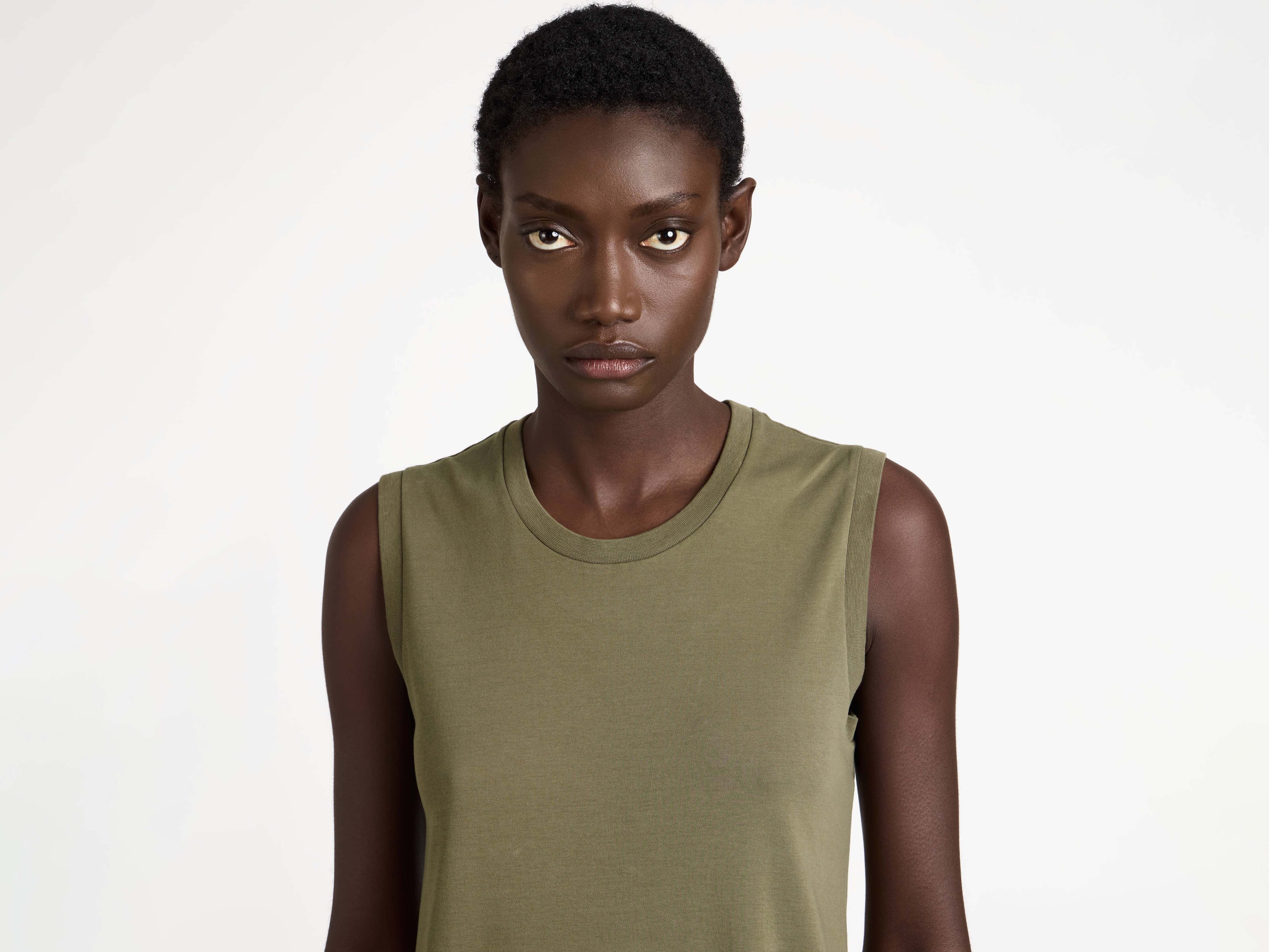 J.W.Anderson Hem Knot Kleid Damen khaki Jersey