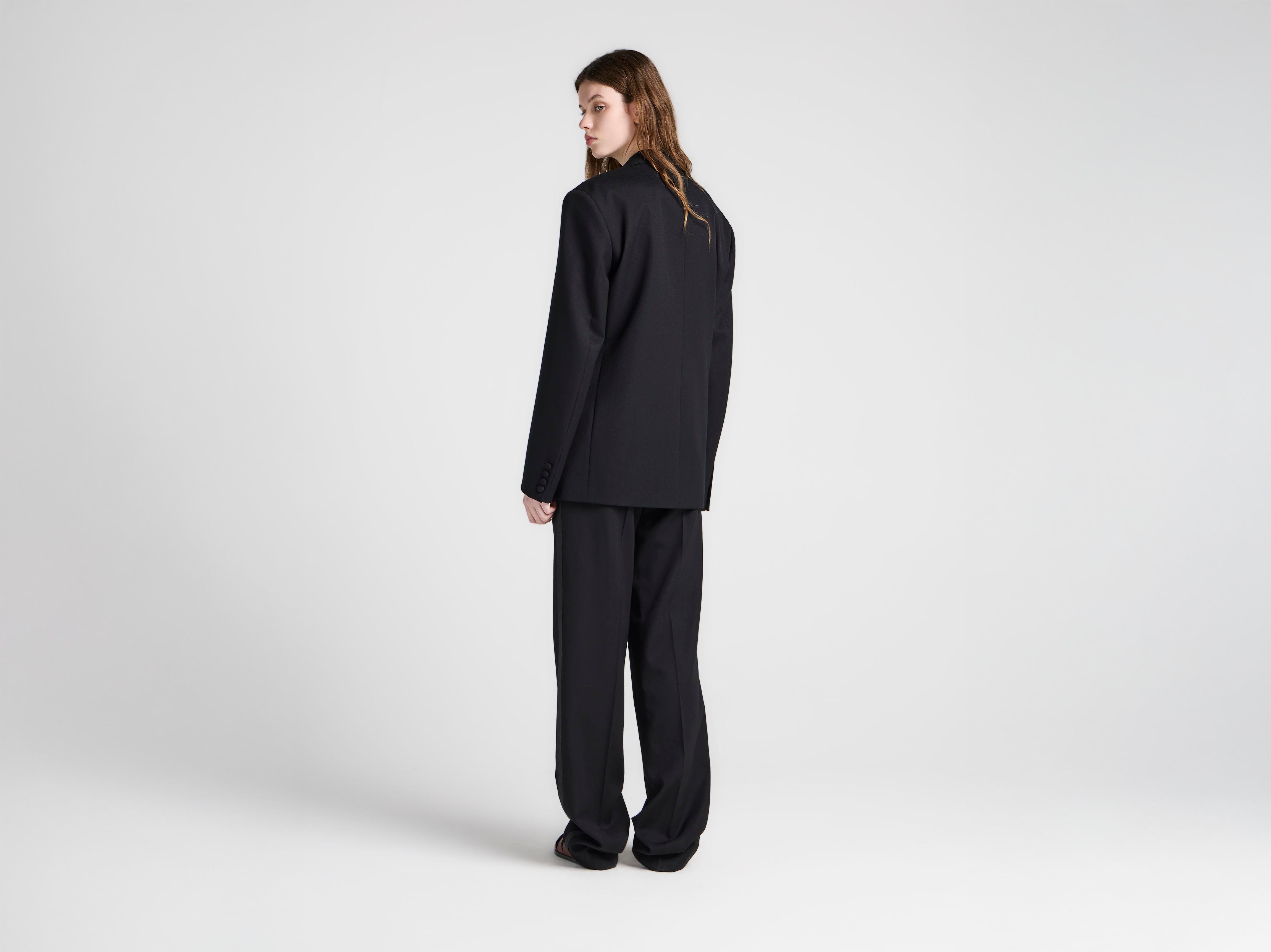 J.W.Anderson Trousers Tailored Tuxedo Hose Schwarz Seide