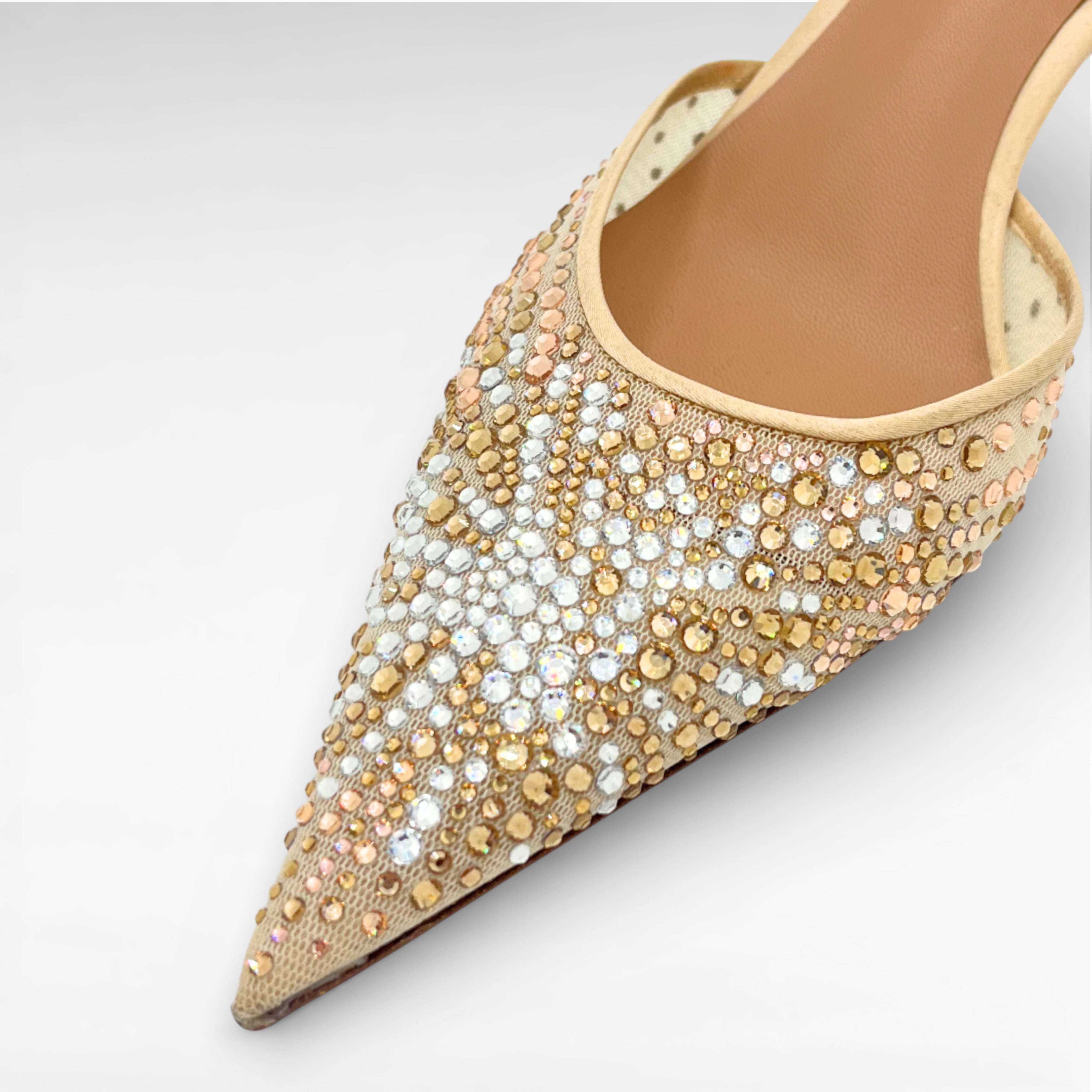 Gedebe Anitta Slingback Pumps Spitz Kristalle