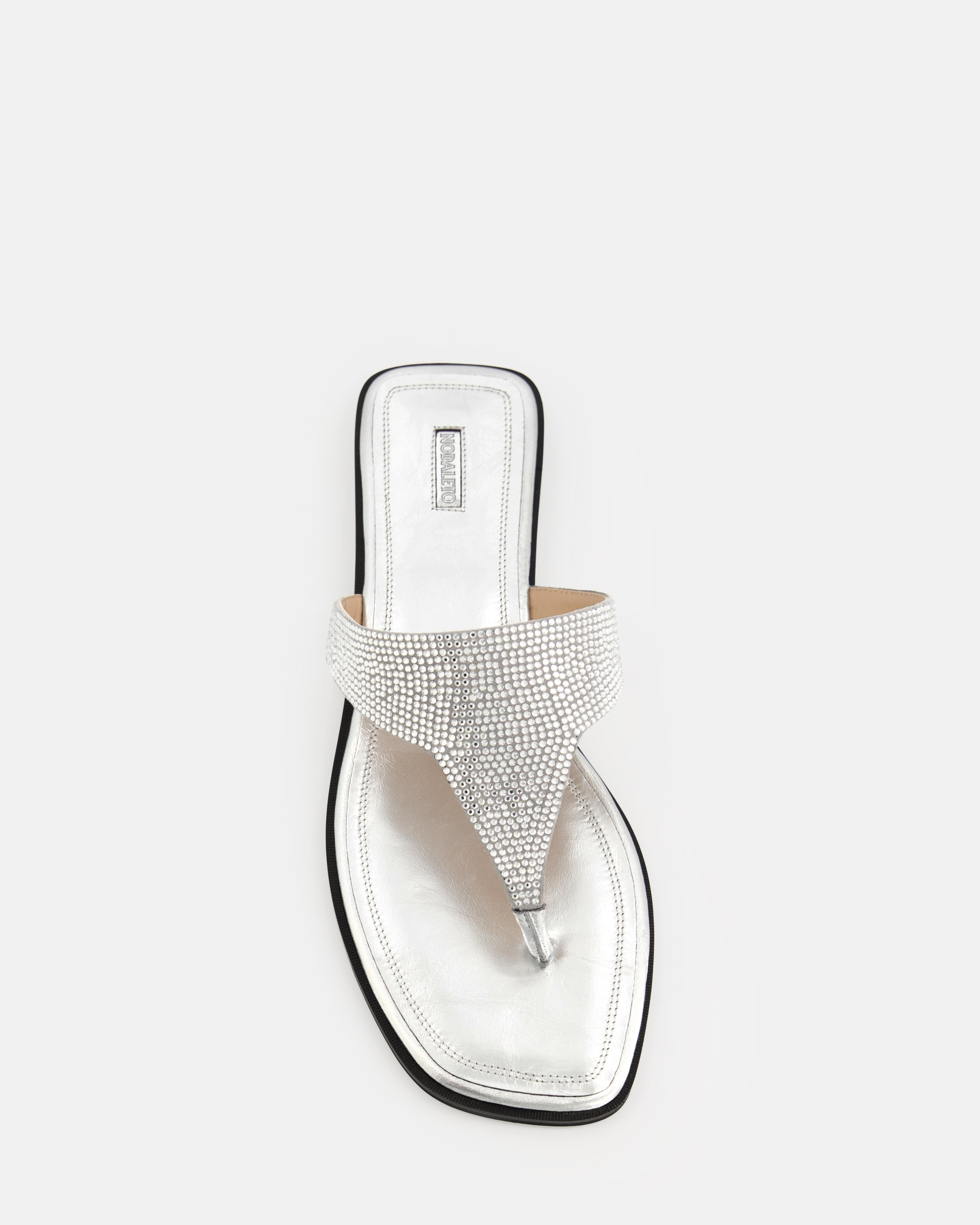 Nodaleto Bulla Nova Flat Sandalen Silver Metallic Nappa