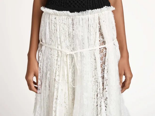 J.W.Anderson Mixed Lace Rock Damen weiß Spitze lang
