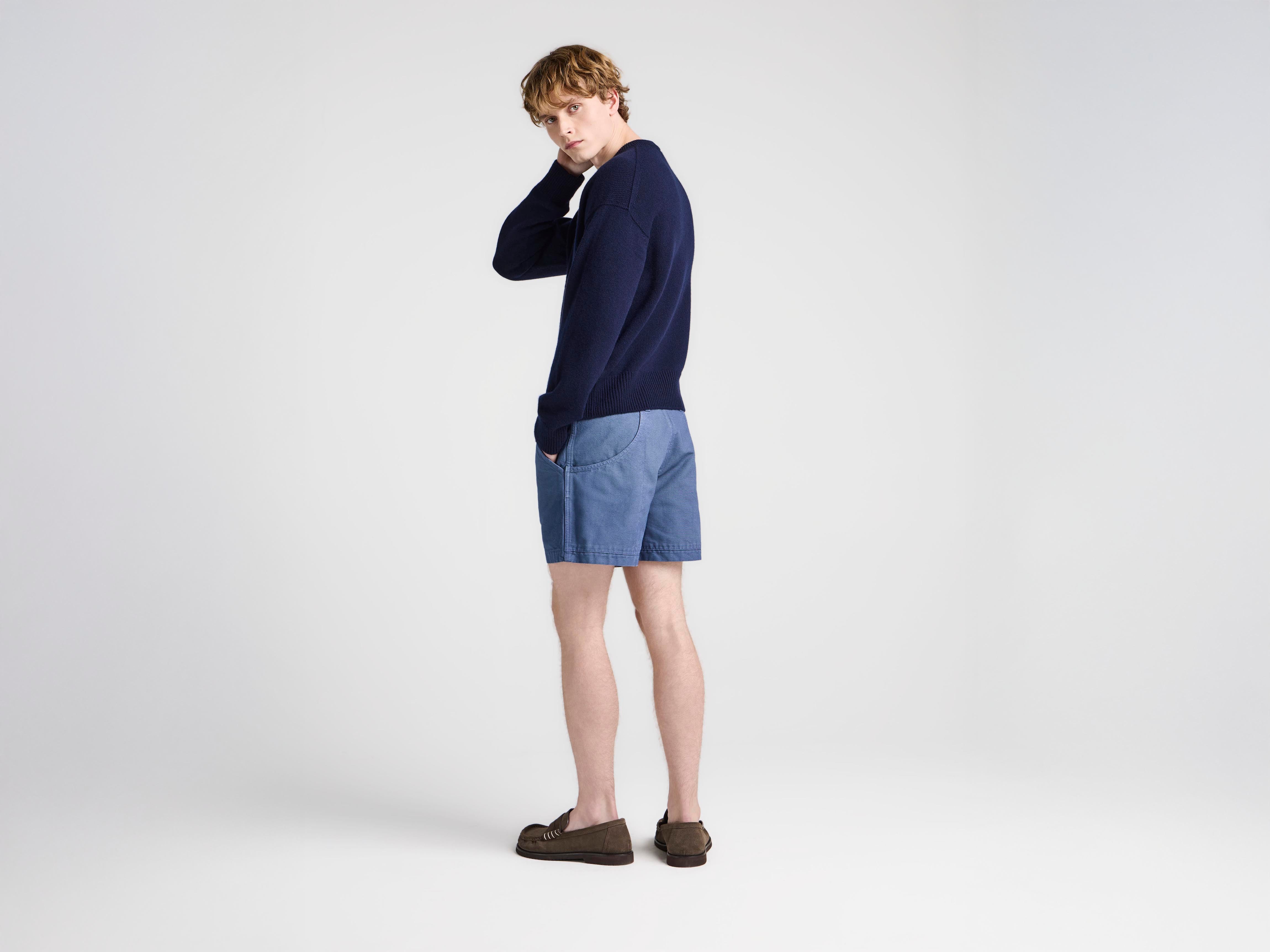 J.W.Anderson Hiking Shorts Herren Steel Blue Canvas
