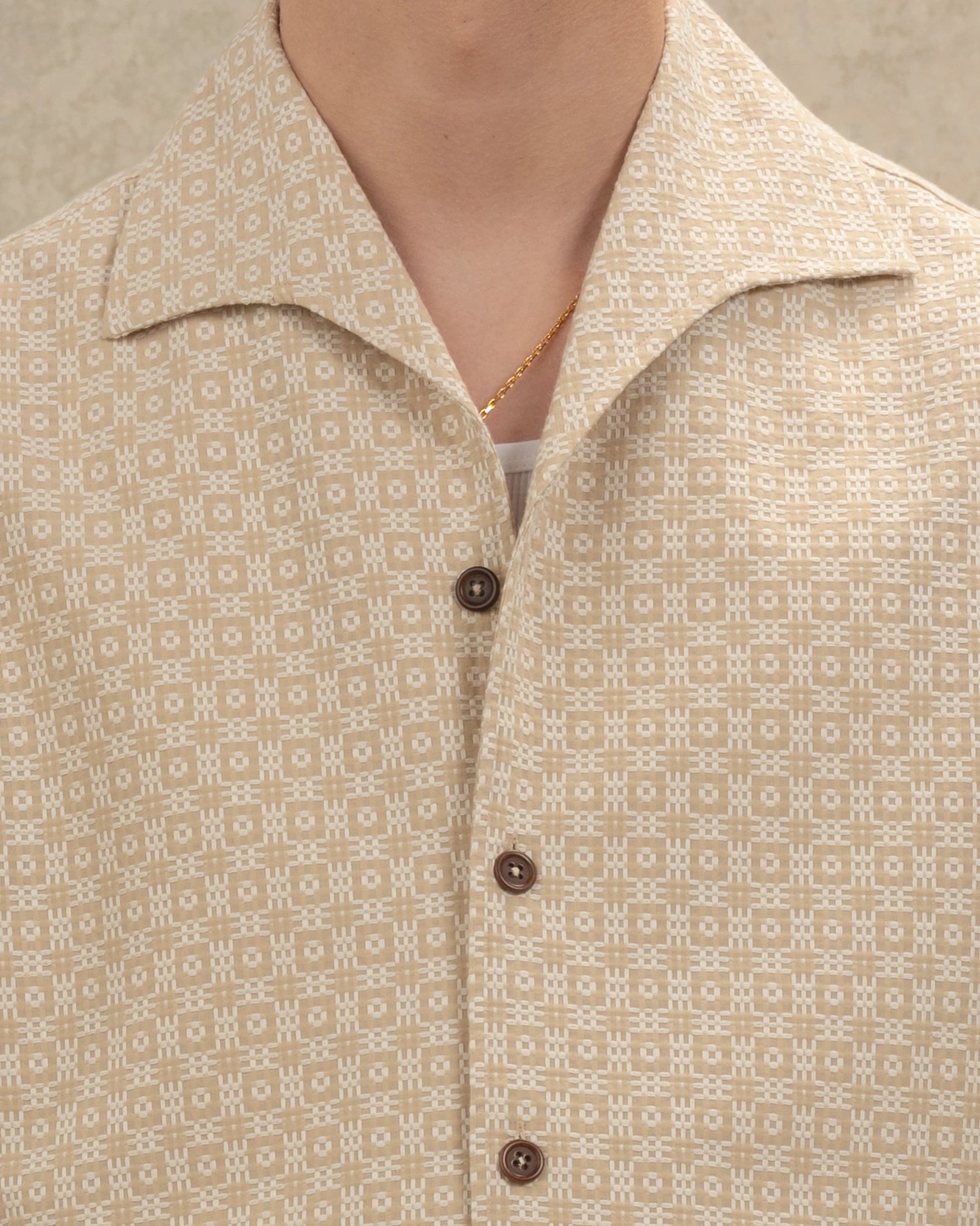 Drôle De Monsieur Chemise Graphique Hemd beige Print M