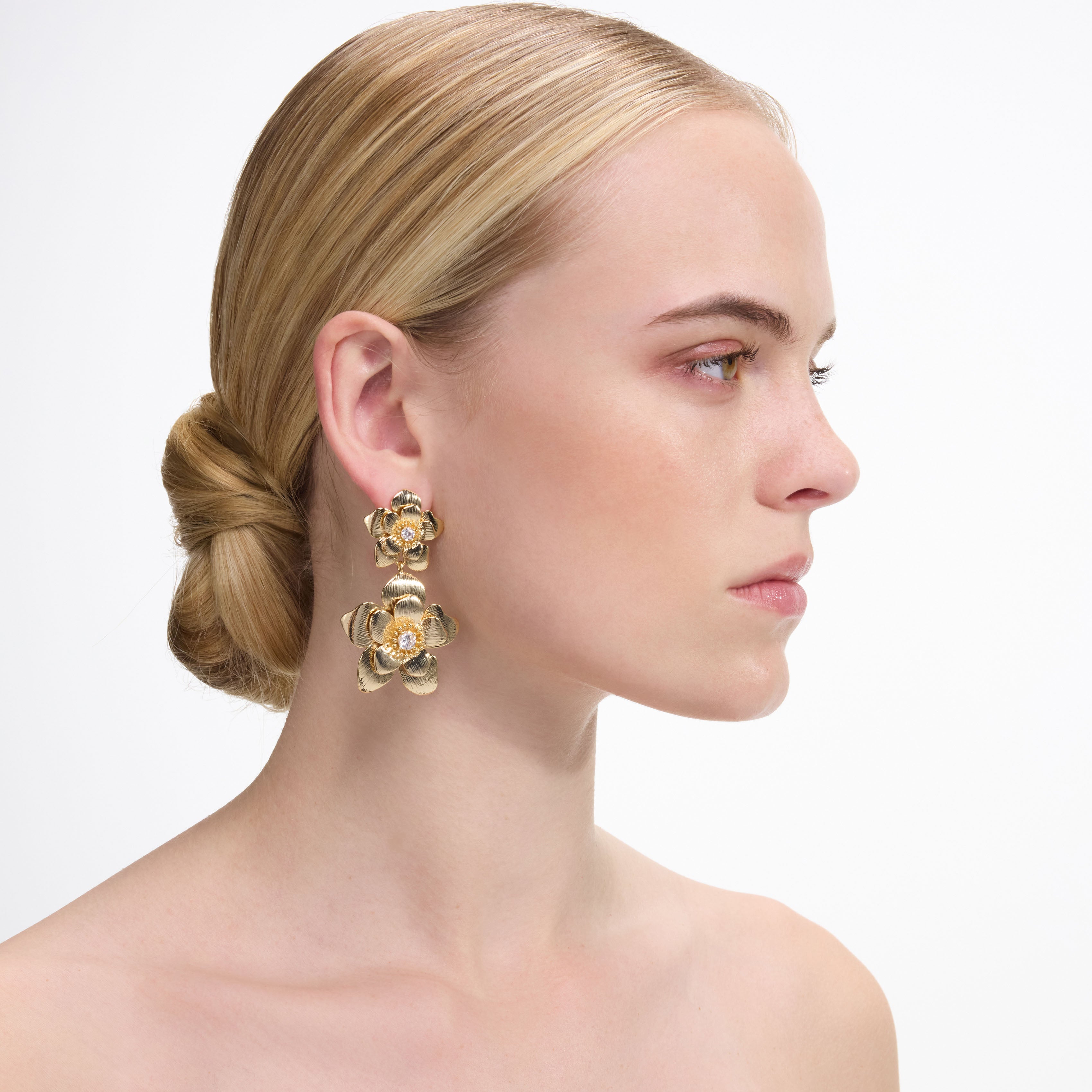 Self Portrait Gold Flower Ohrringe Gold Blume One Size