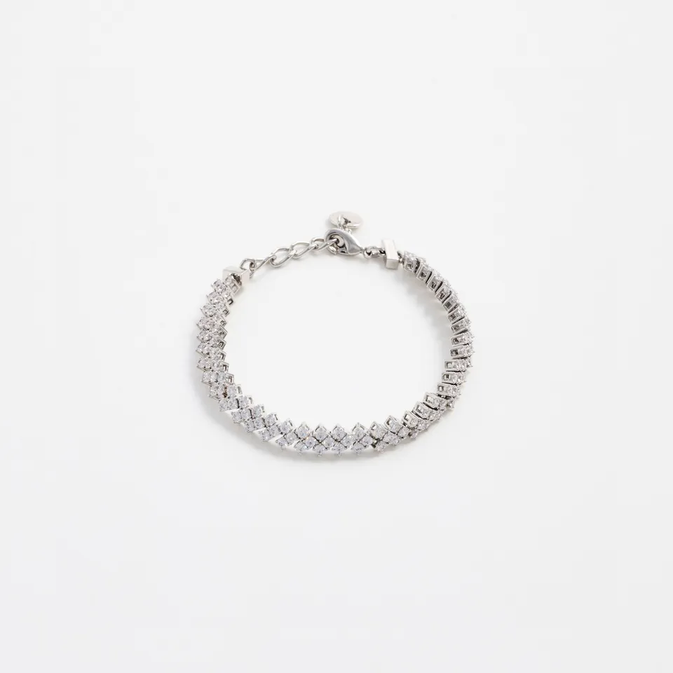 Self Portrait Silver Crystal Armband Silber Kristall One Size