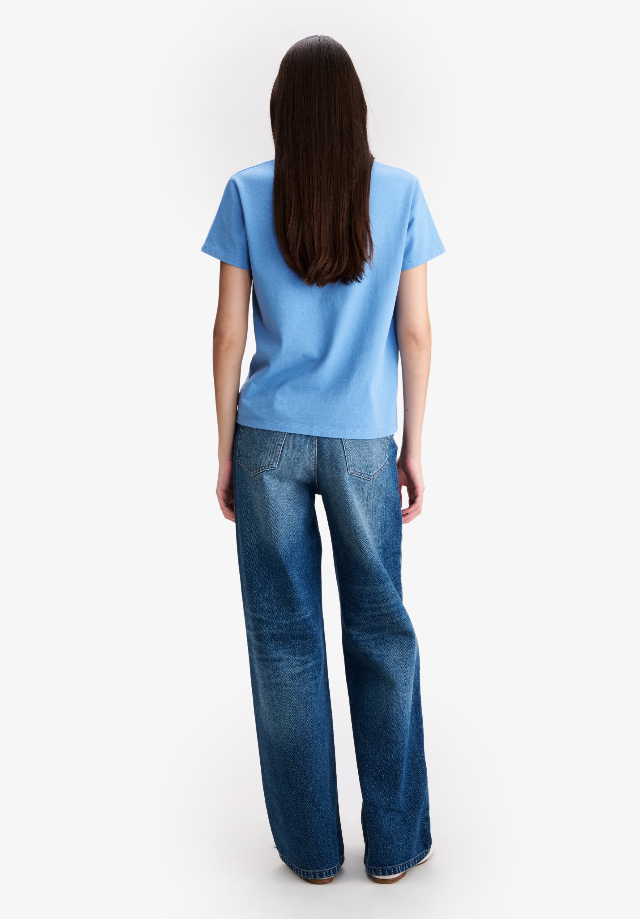 A.P.C. Vintage T-Shirt hellblau Bio-Baumwolle