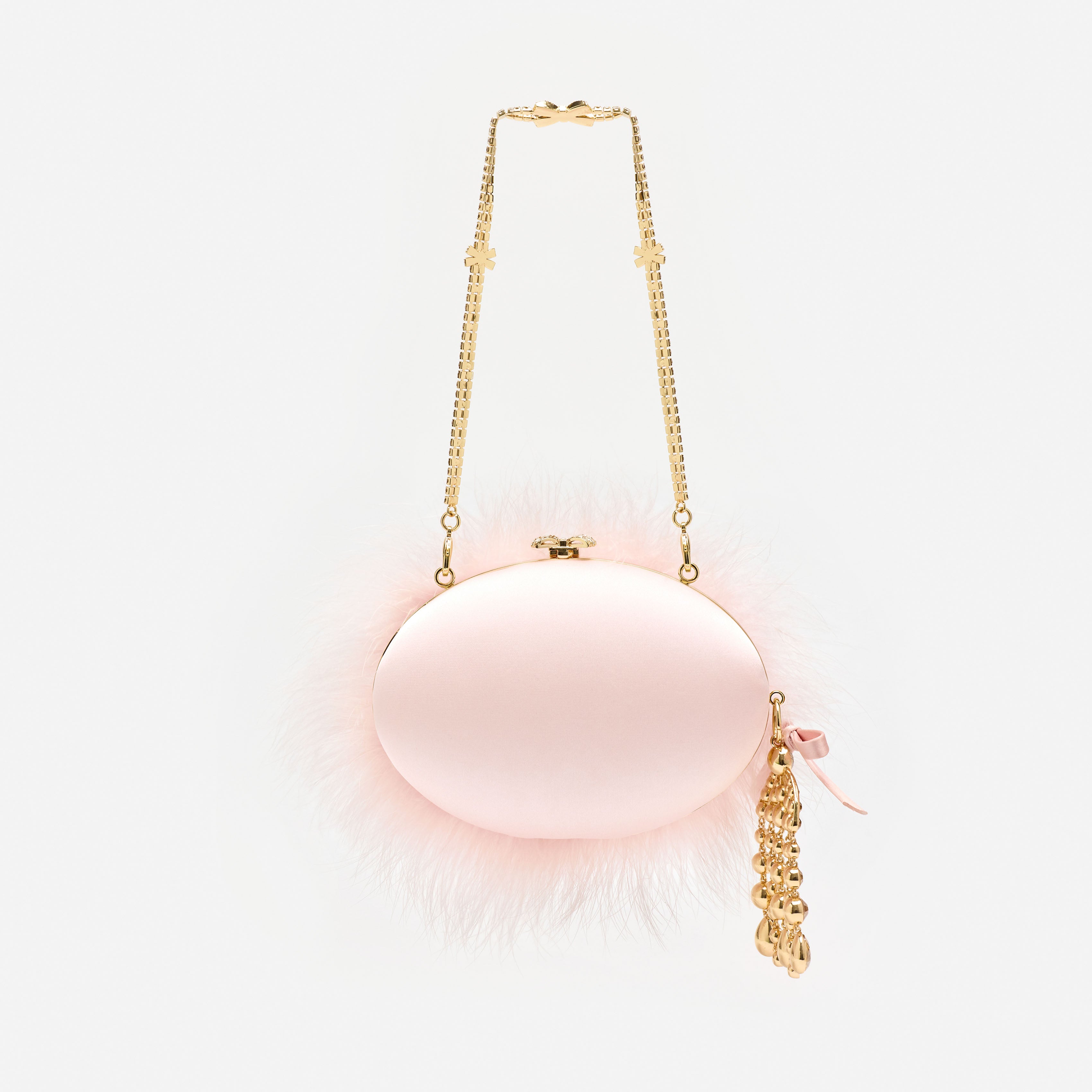 Self Portrait Pink Feather Clutch Tasche Rosa One Size Federn