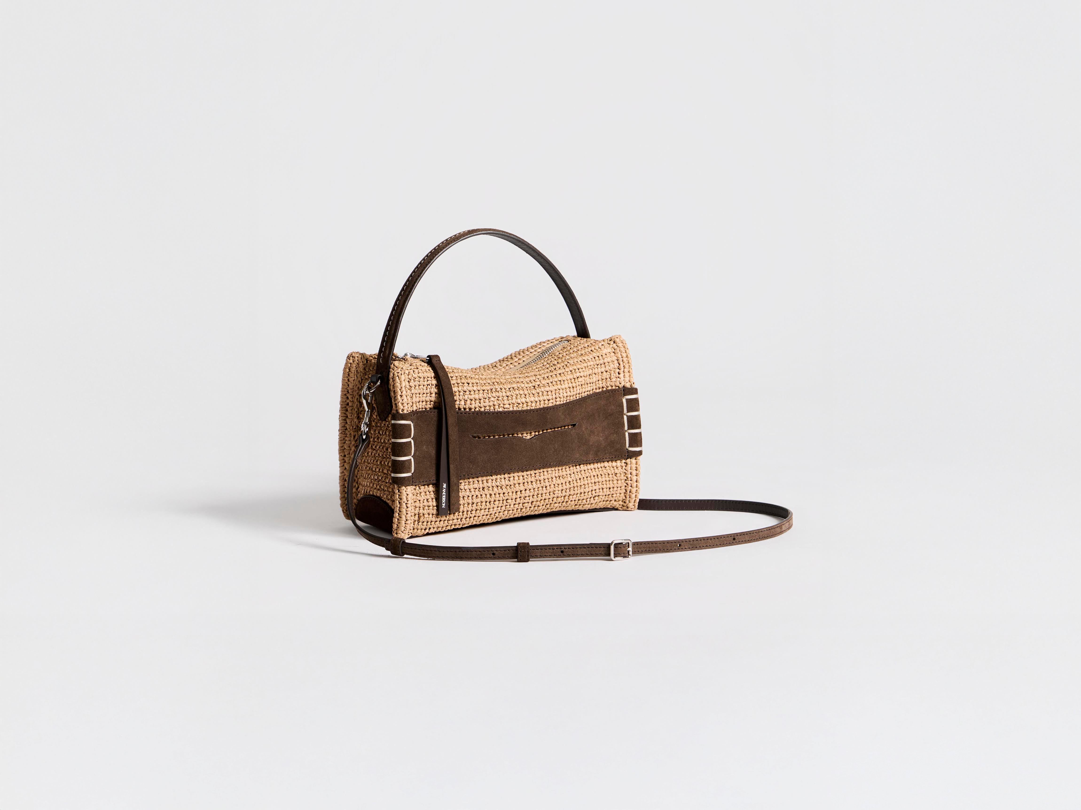 J.W.Anderson Small Loafer Tasche Natural Raffia Häkel
