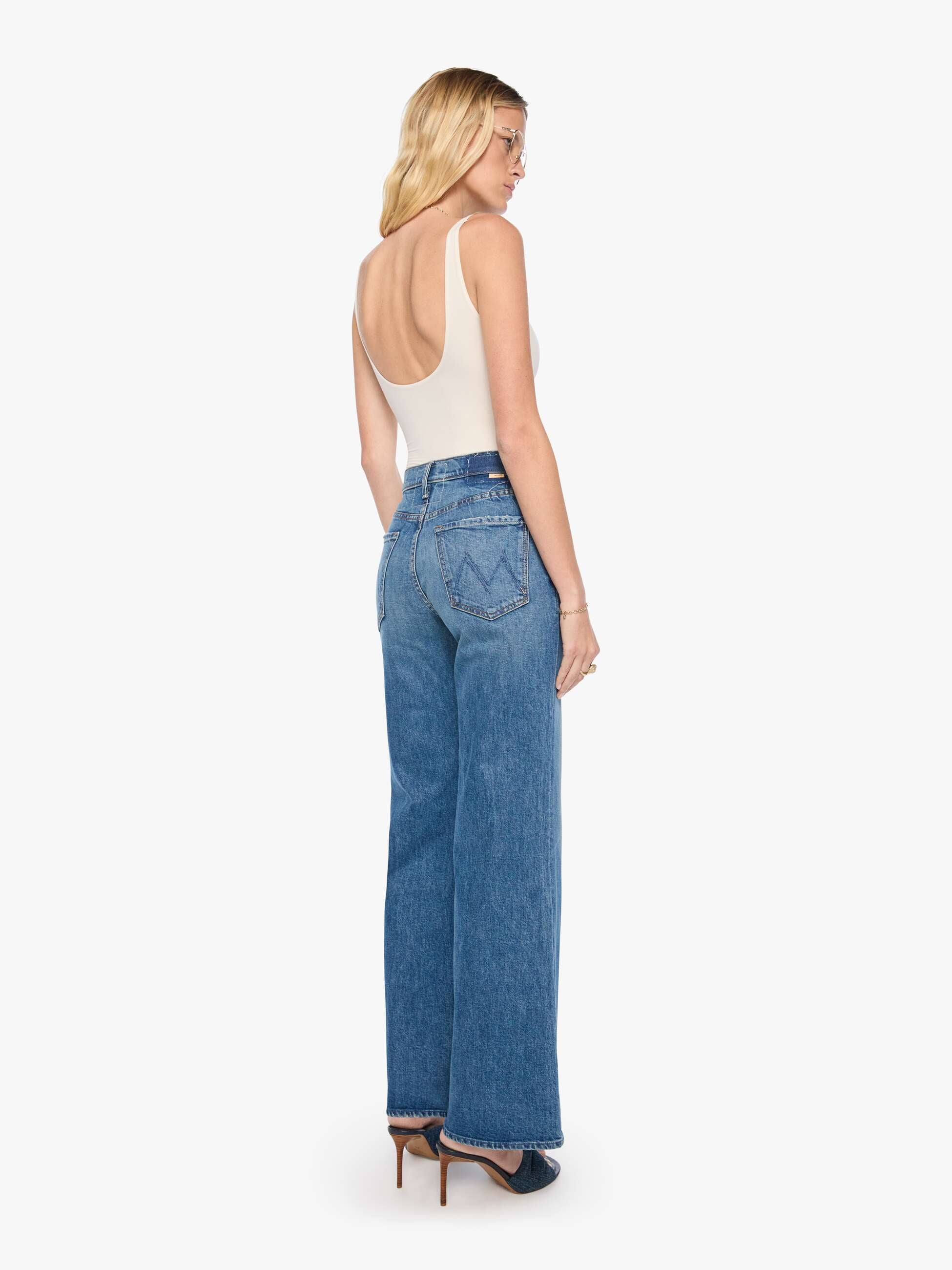 Mother The Tomcat Roller Sneak Jeans On A Roll Wide Leg