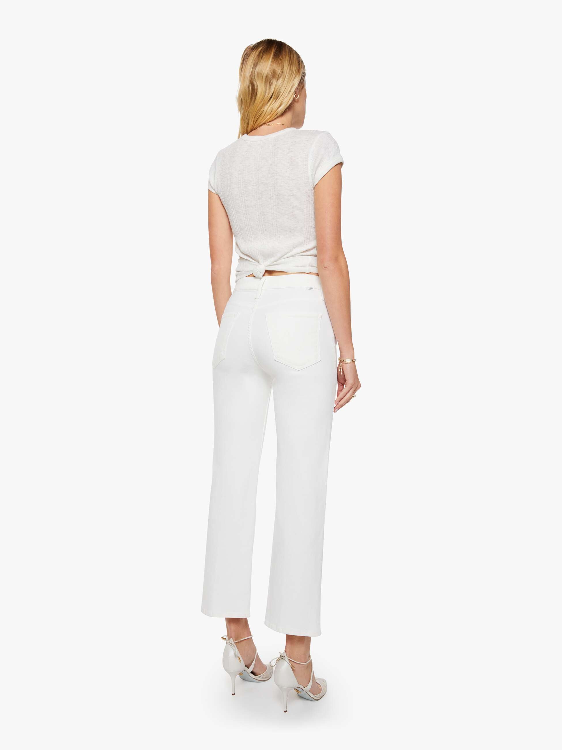 Mother The Rambler Zip Ankle Jeans Fairest Of Them All Weiß