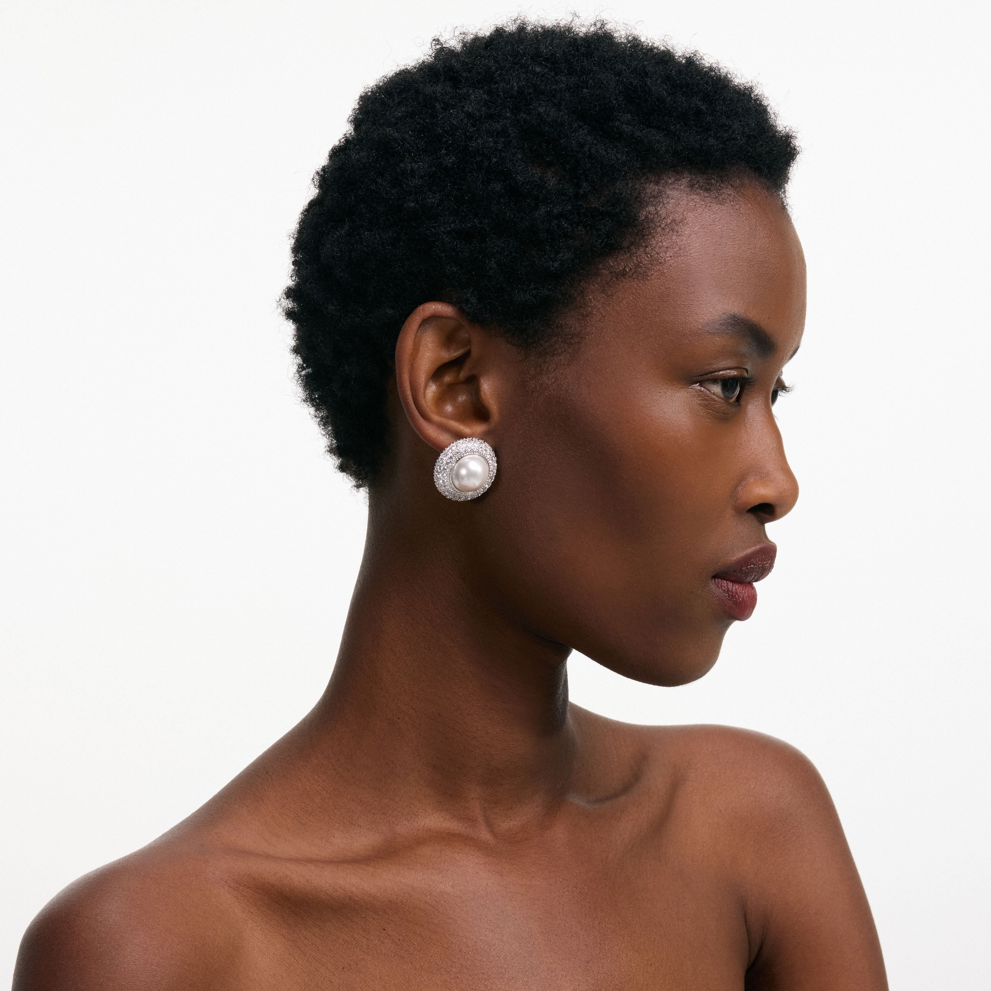 Self Portrait Small Crystal Pearl Earrings Perlenohrstecker
