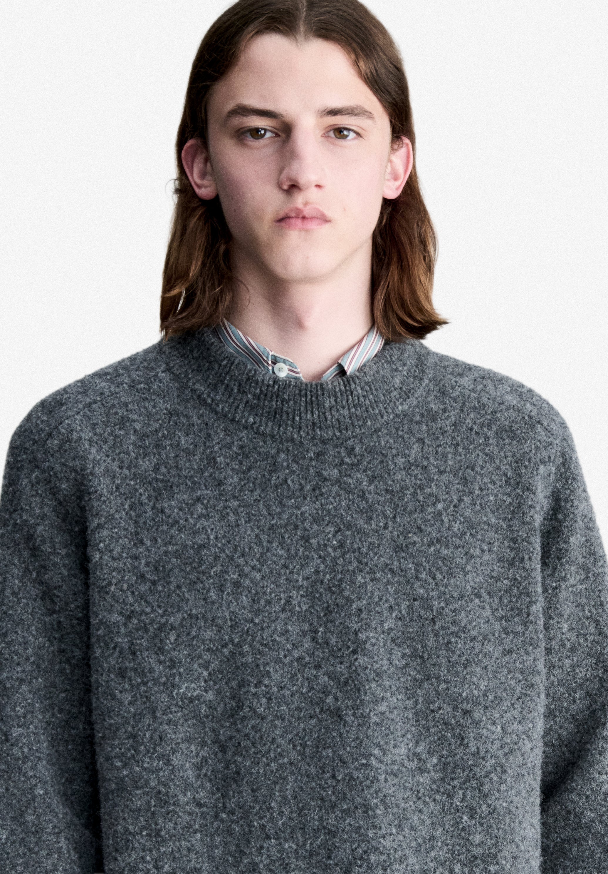 A.P.C. Pullover Strick anthrazit weit Gr. M