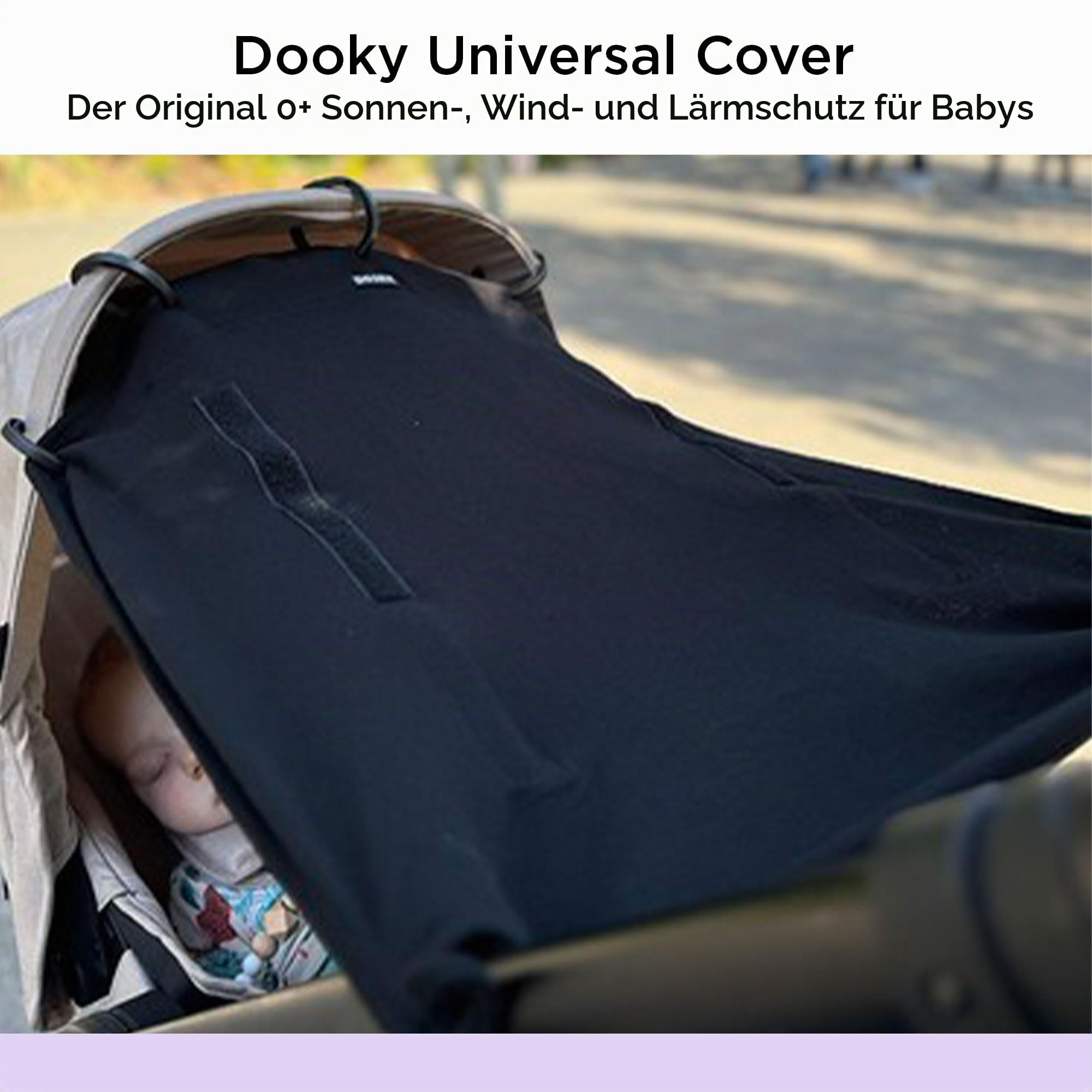 Dooky Universal Cover Sonnensegel Kinderwagen Black UPF50+