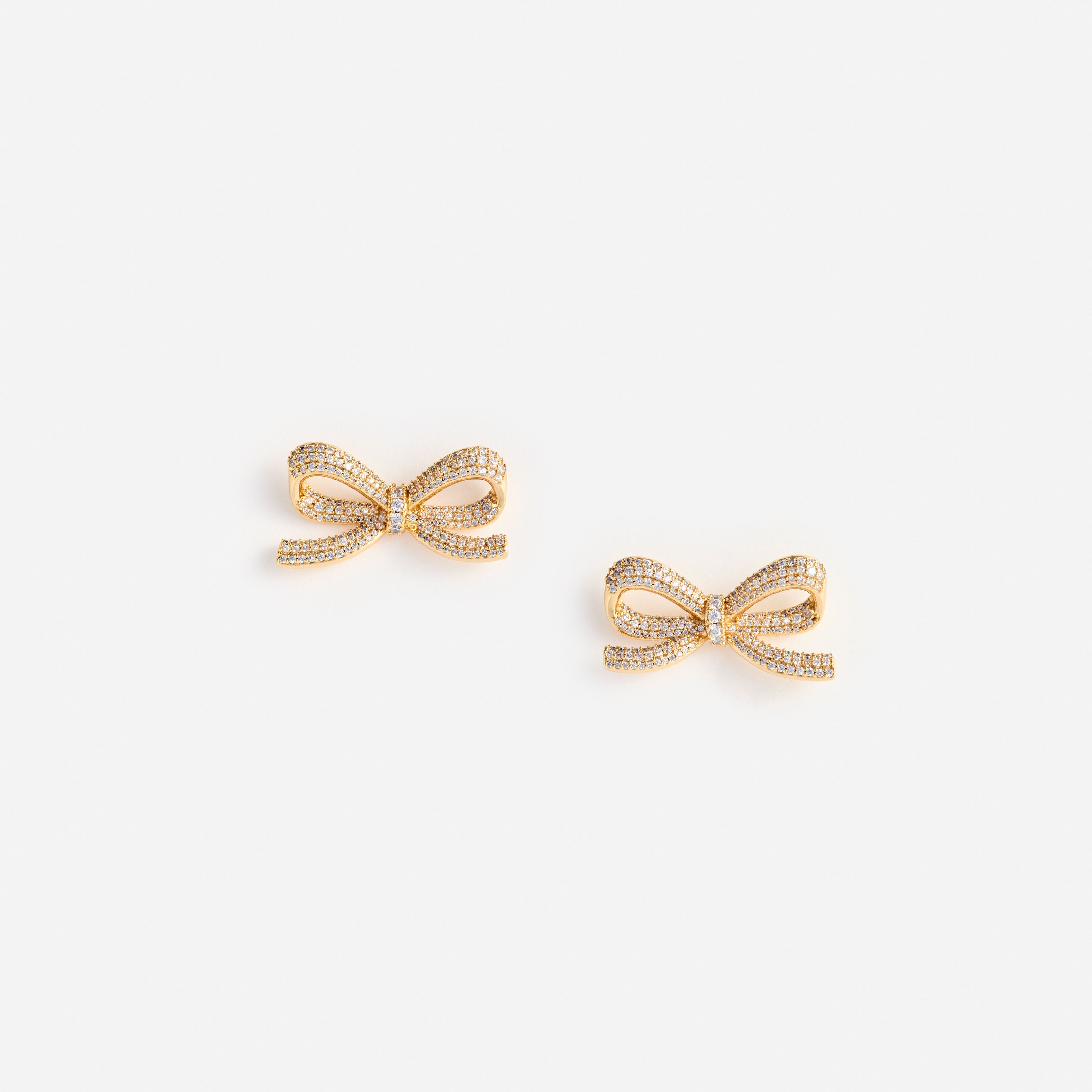 Self Portrait Gold Crystal Bow Ohrringe Schleife Kristall