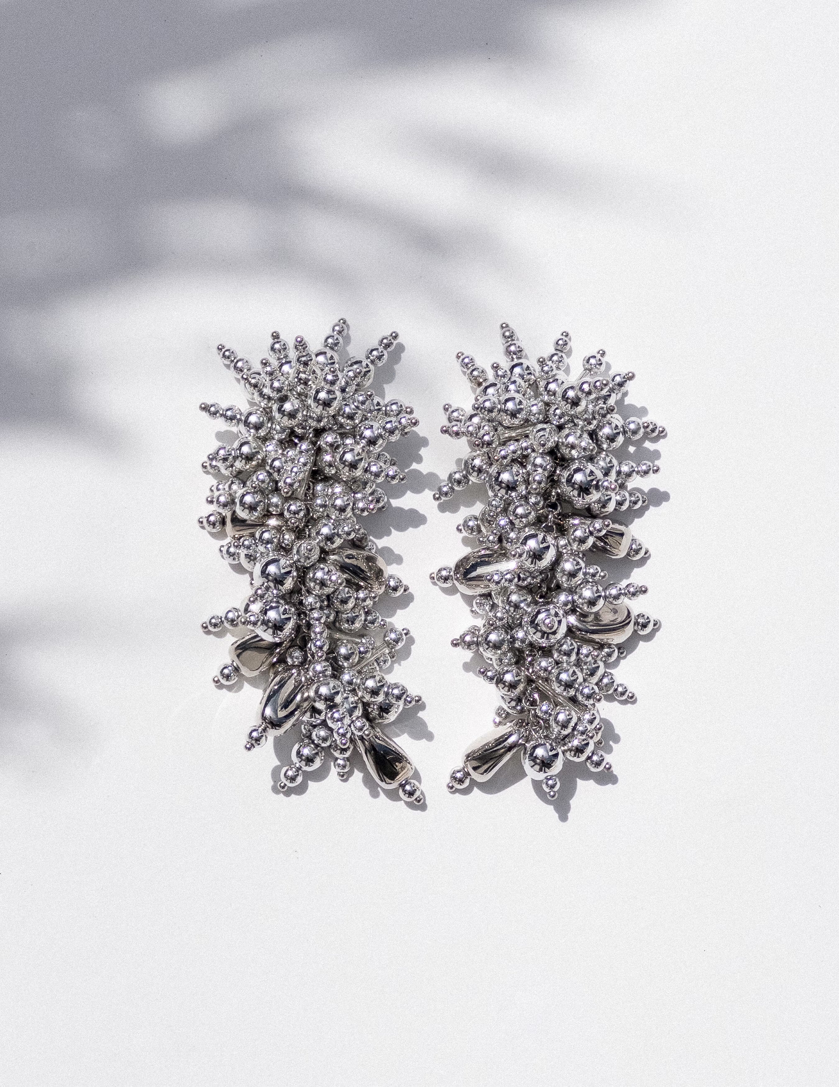 Self Portrait Silver Beaded Ohrringe Silber Perlen